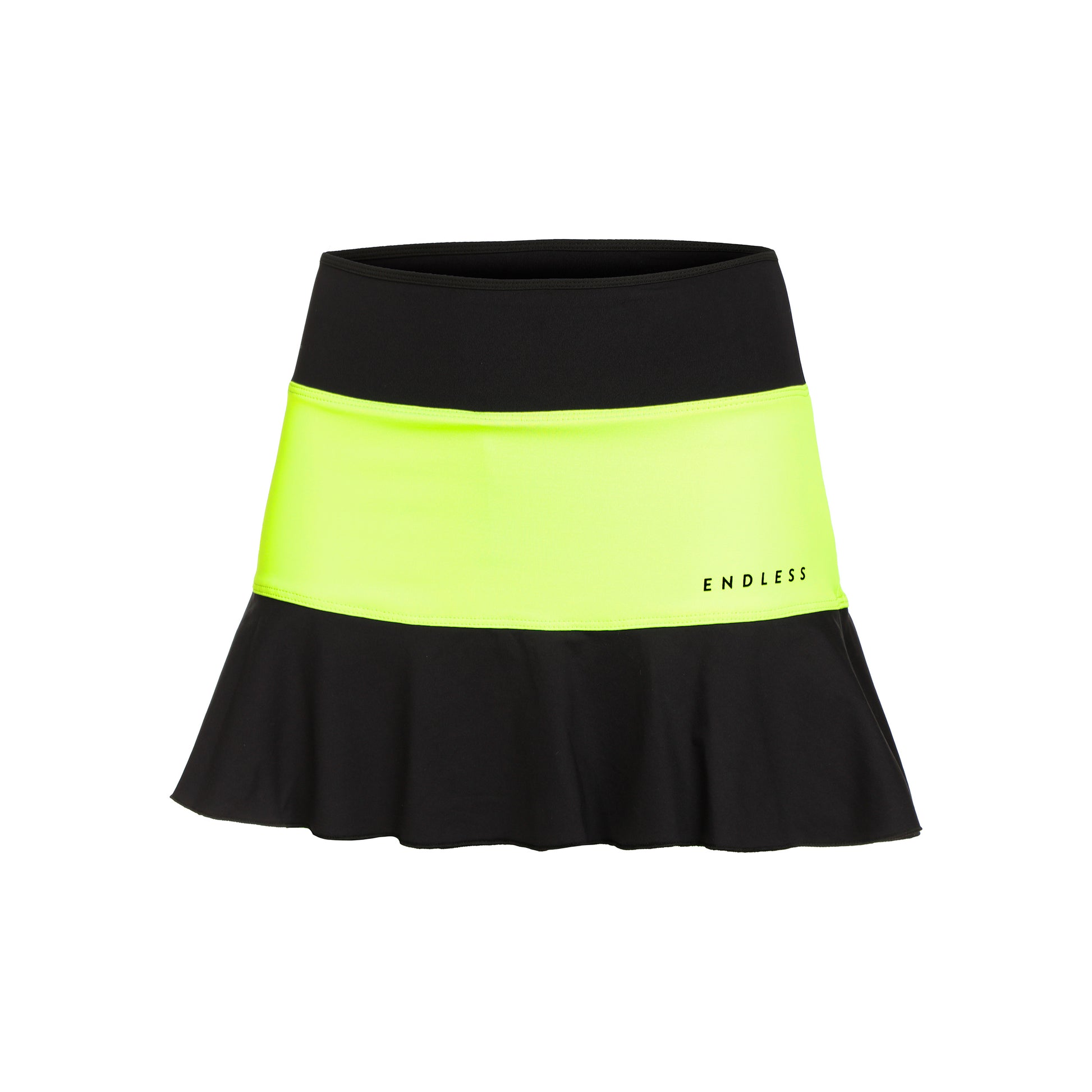 Endless Lace Rok Dames - zwart, neongroen