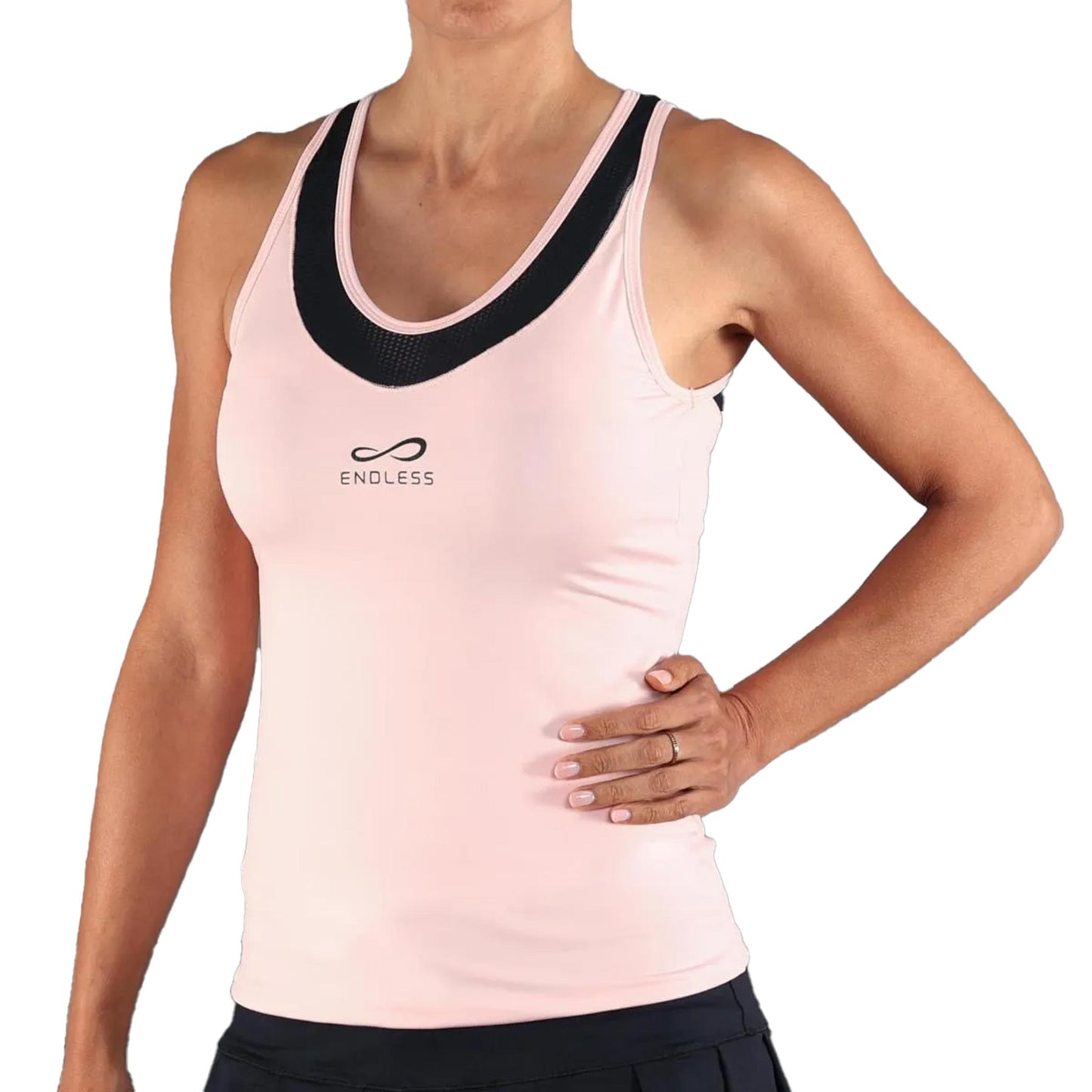 Endless Ottey Tanktop - roze, zwart