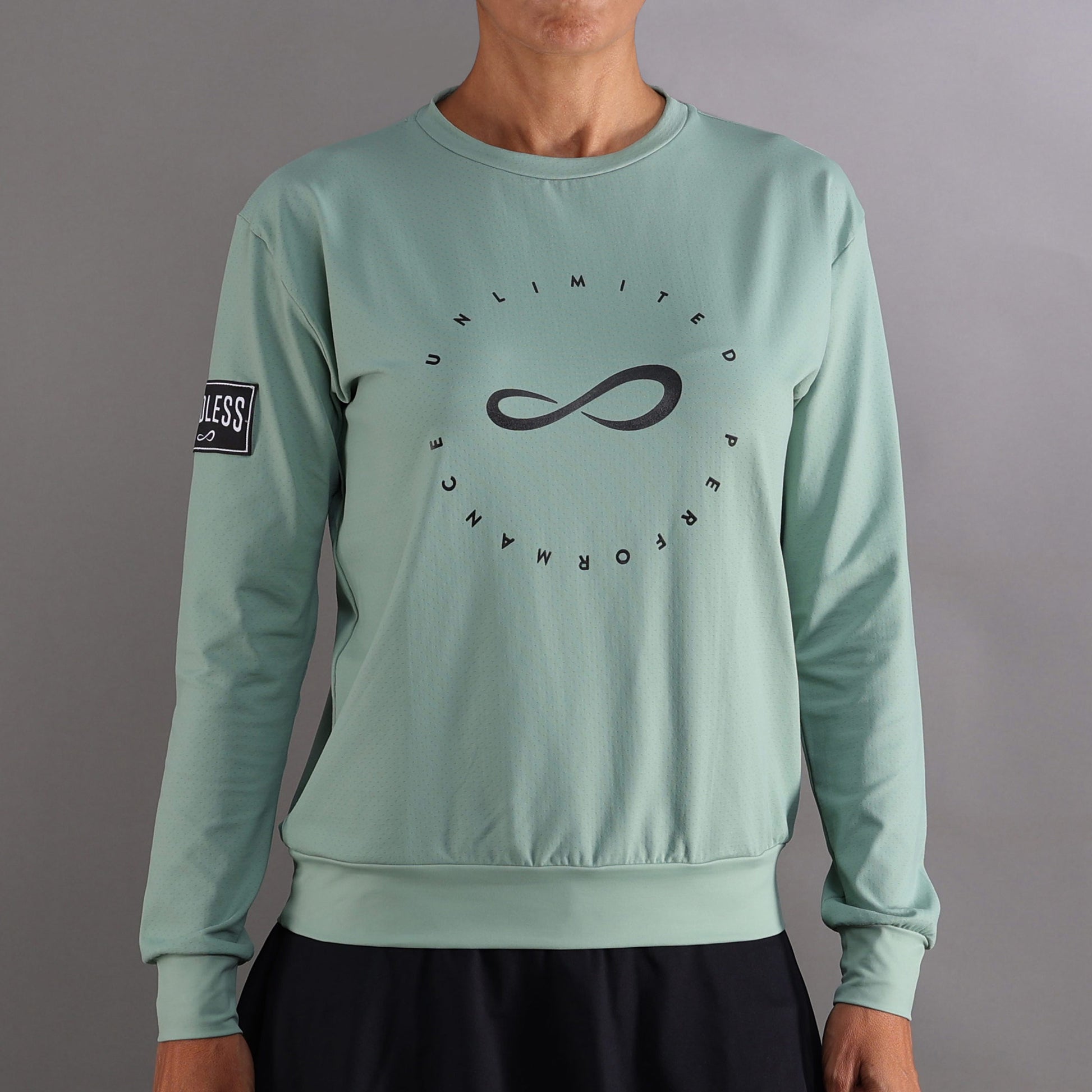 Endless Inner Tech Sweatshirt Dames-Groen,Donkerblauw