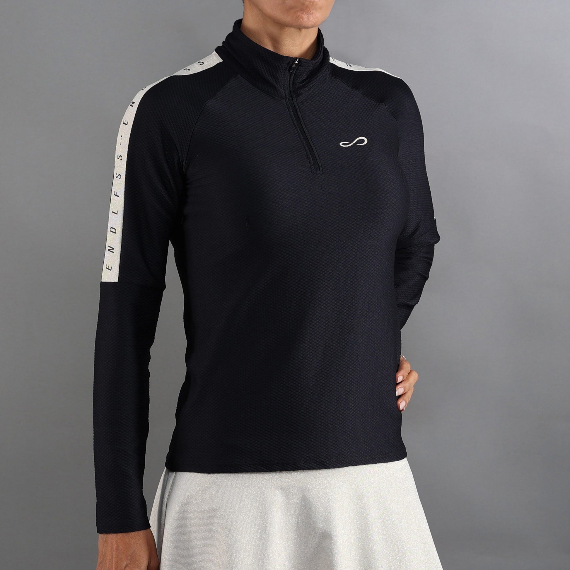Endless Kirsch Iconic Ii Longsleeve Dames-Zwart,Goud