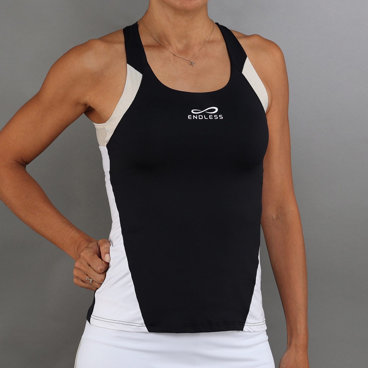 Endless Grace Tanktop Dames-Zwart,Goud