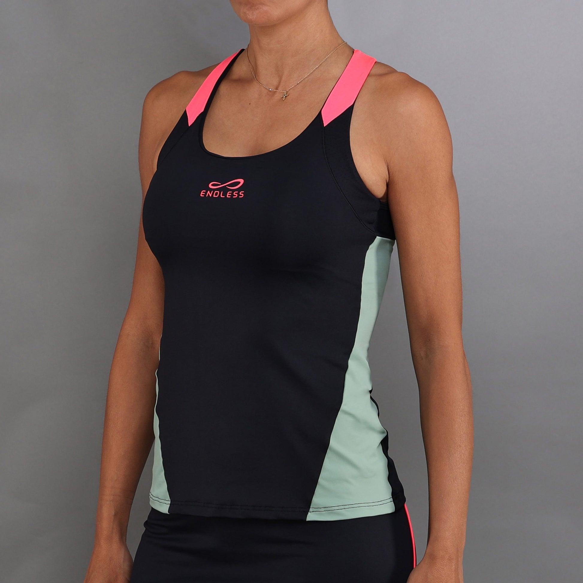 Endless Grace Tanktop Dames-Zwart,Groen