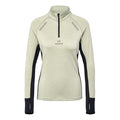 Mesa Half-Zip Topje hardlopen Dames - beige, zwart