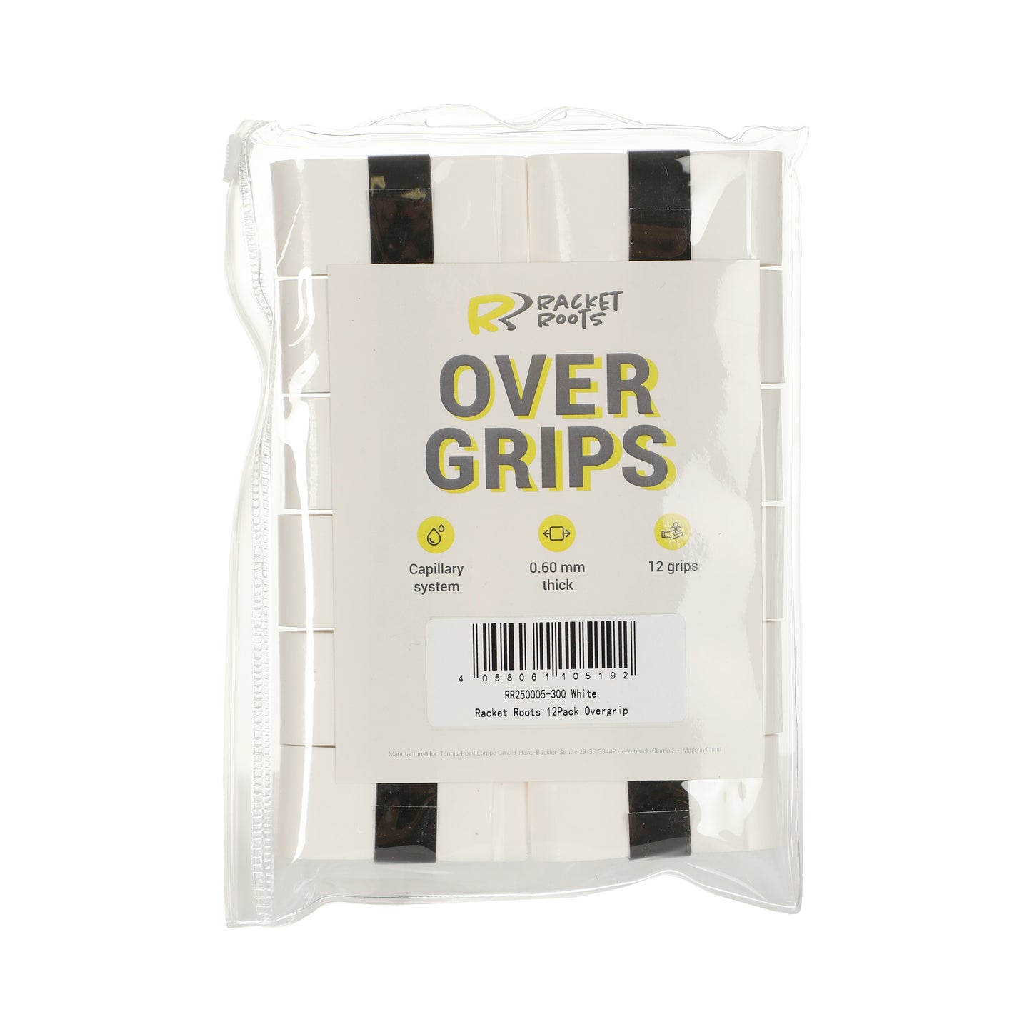 Racket Roots RR Grip Verpakking 12 stuks - wit