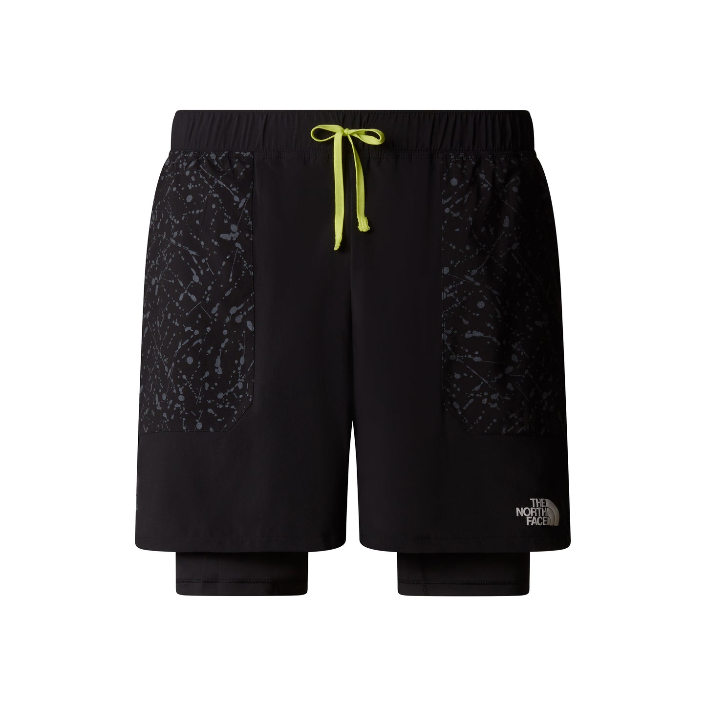 The North Face Sunriser 2in1 6in Hardloopshorts Heren-Zwart,Neongroen