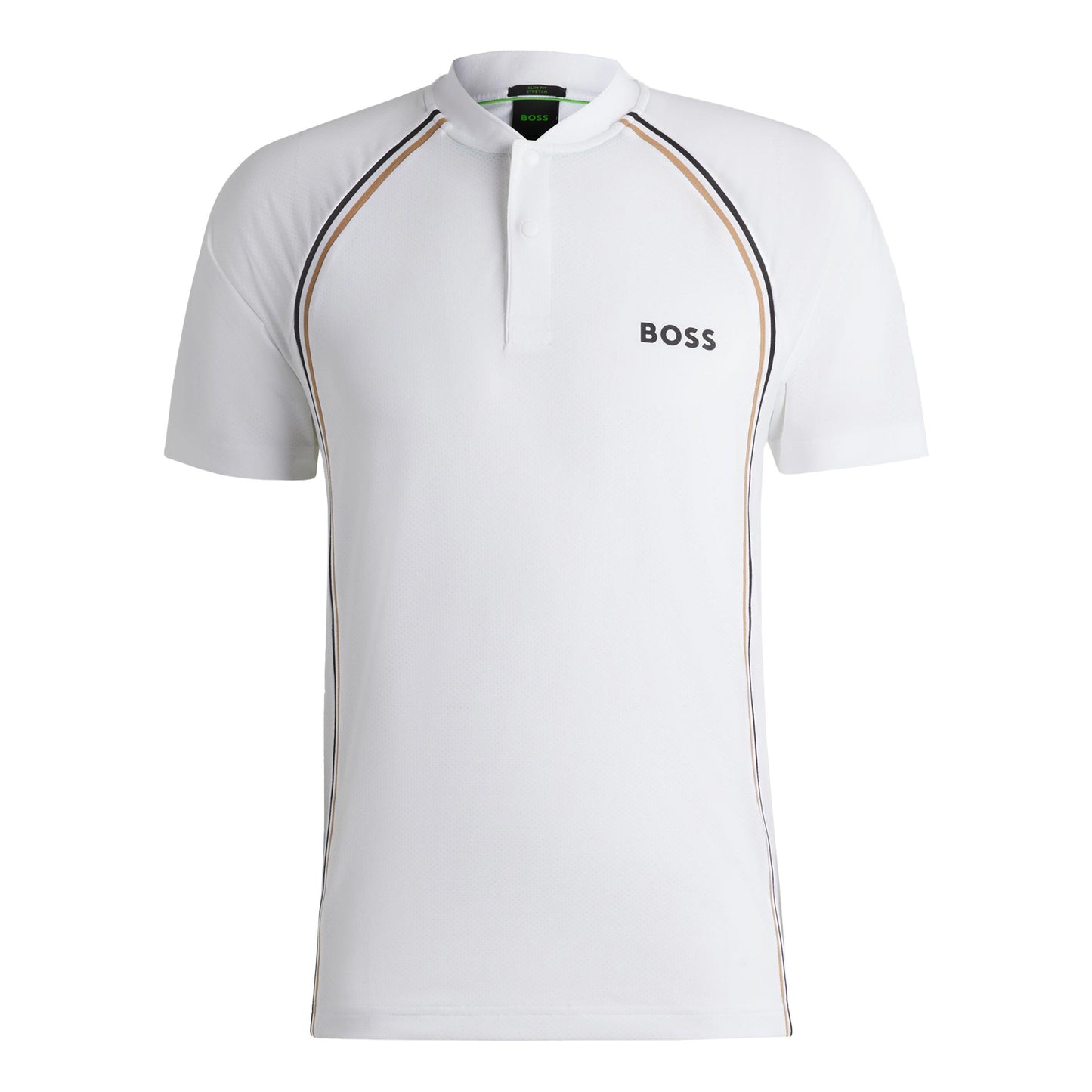 BOSS Pariq TOC Mesh Polo Heren-Wit