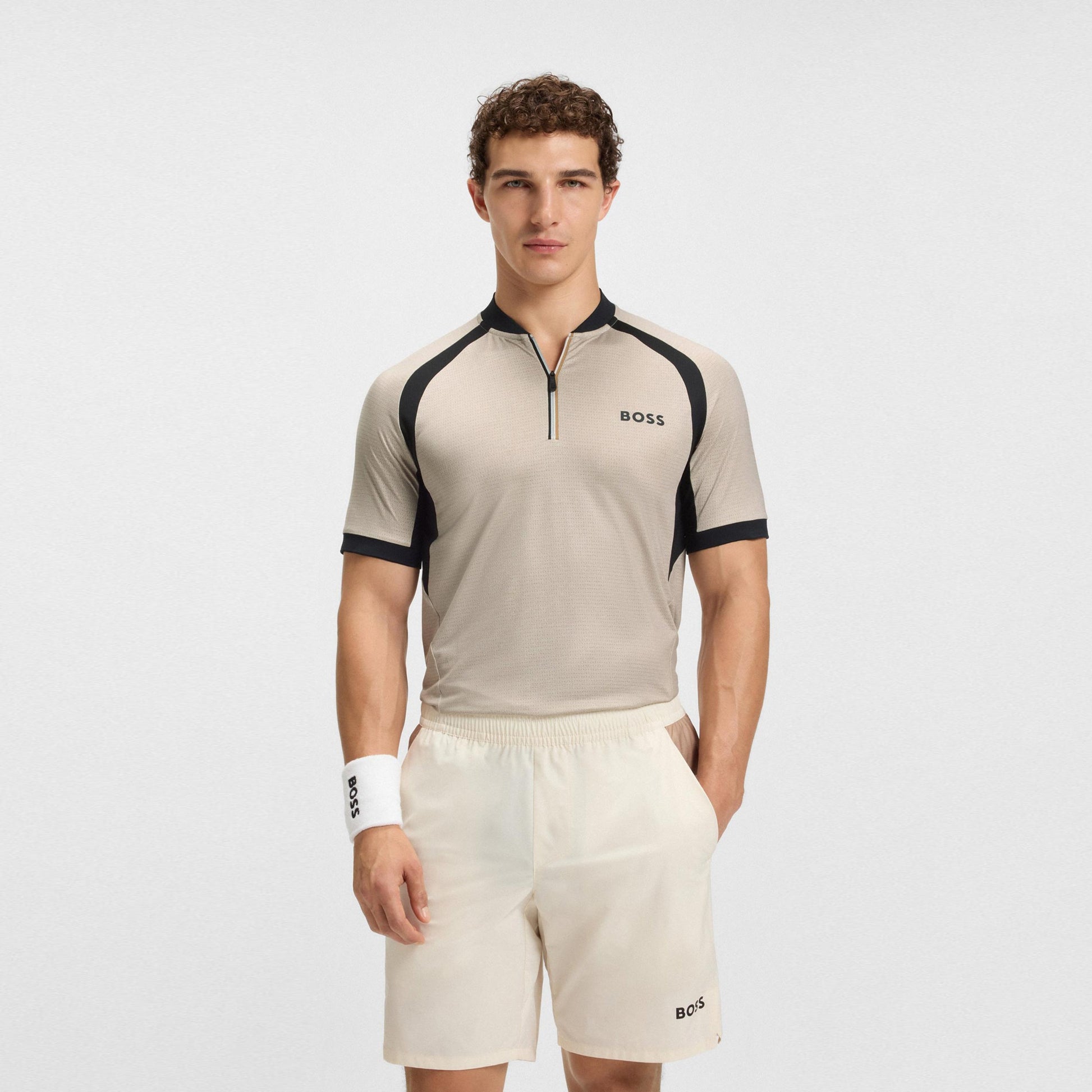 BOSS Matchball Polo Heren-crème