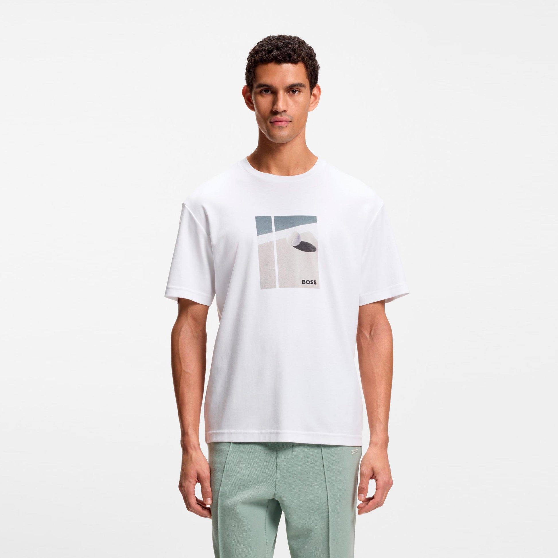BOSS Join Relaxed T-shirt Heren-wit