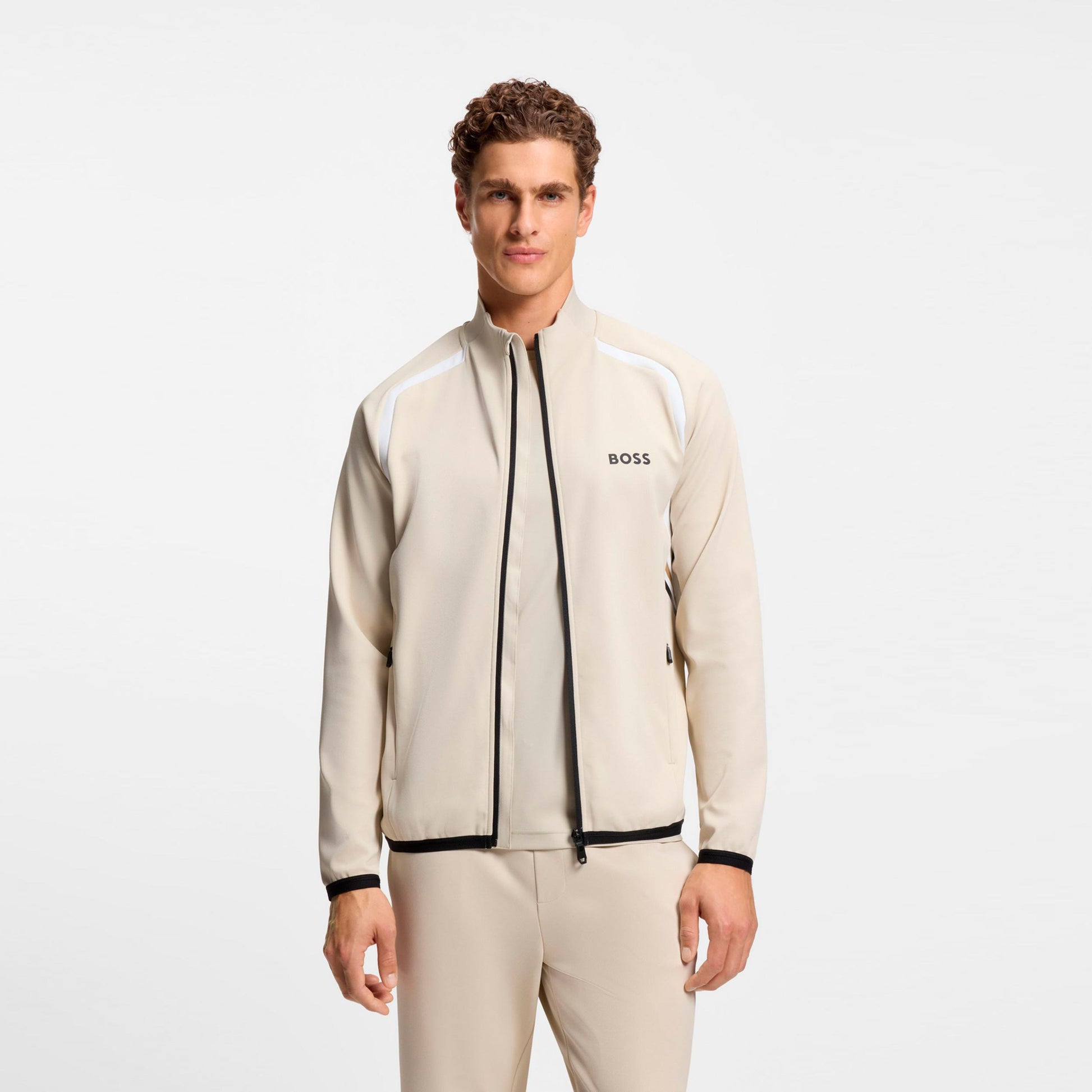 BOSS Spin Trainingsjack Heren - beige