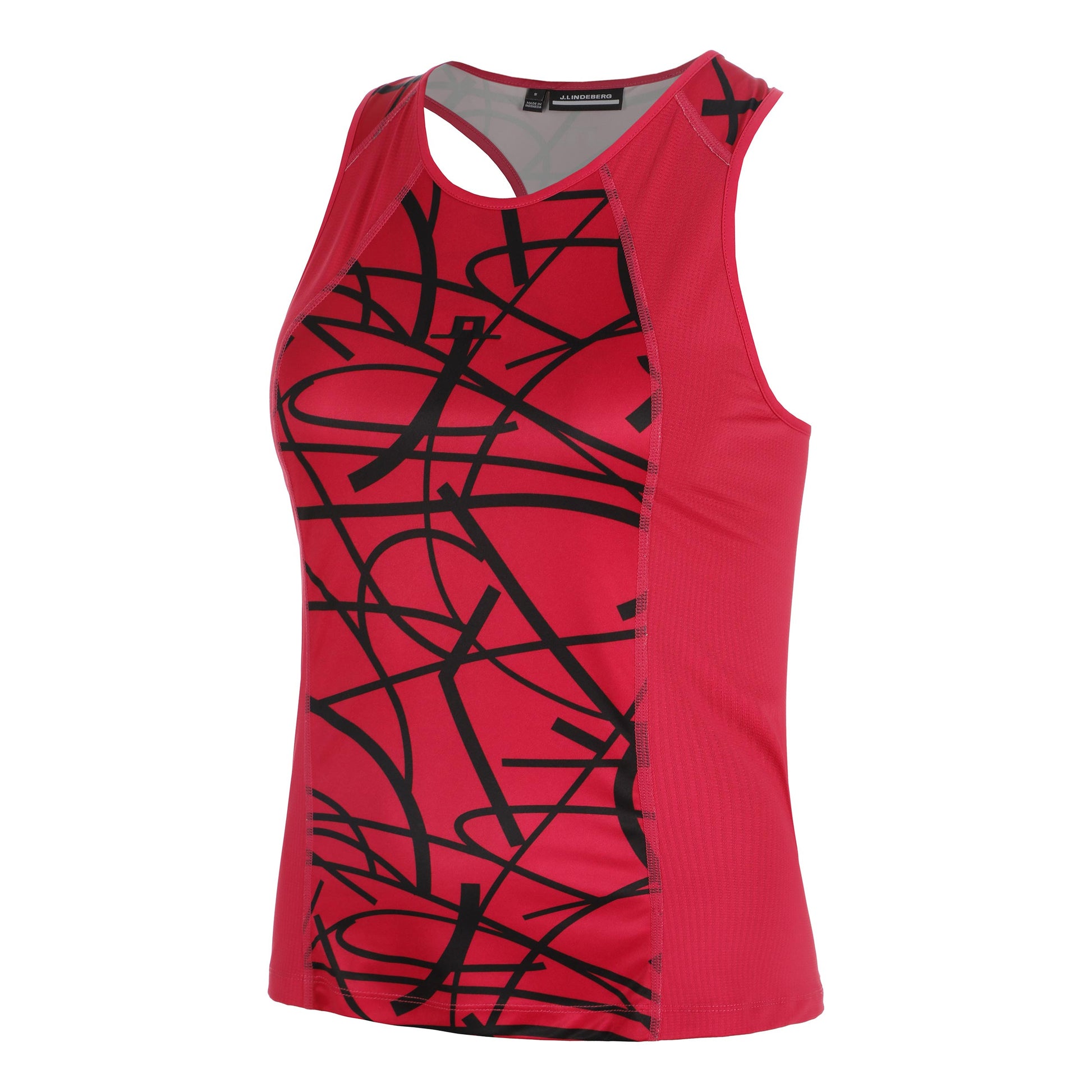 JLindeberg Miria Printed Tanktop Dames-Rood,Zwart
