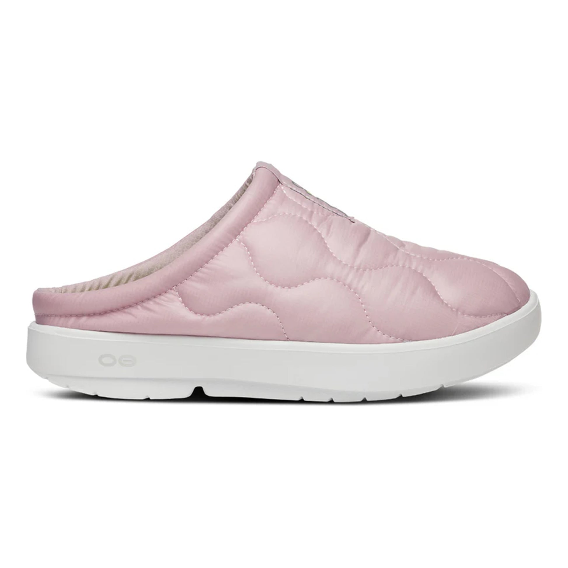 OOFOS Oocoozie Thermo Mule Herstelschoenen Unisex - roze, neongroen