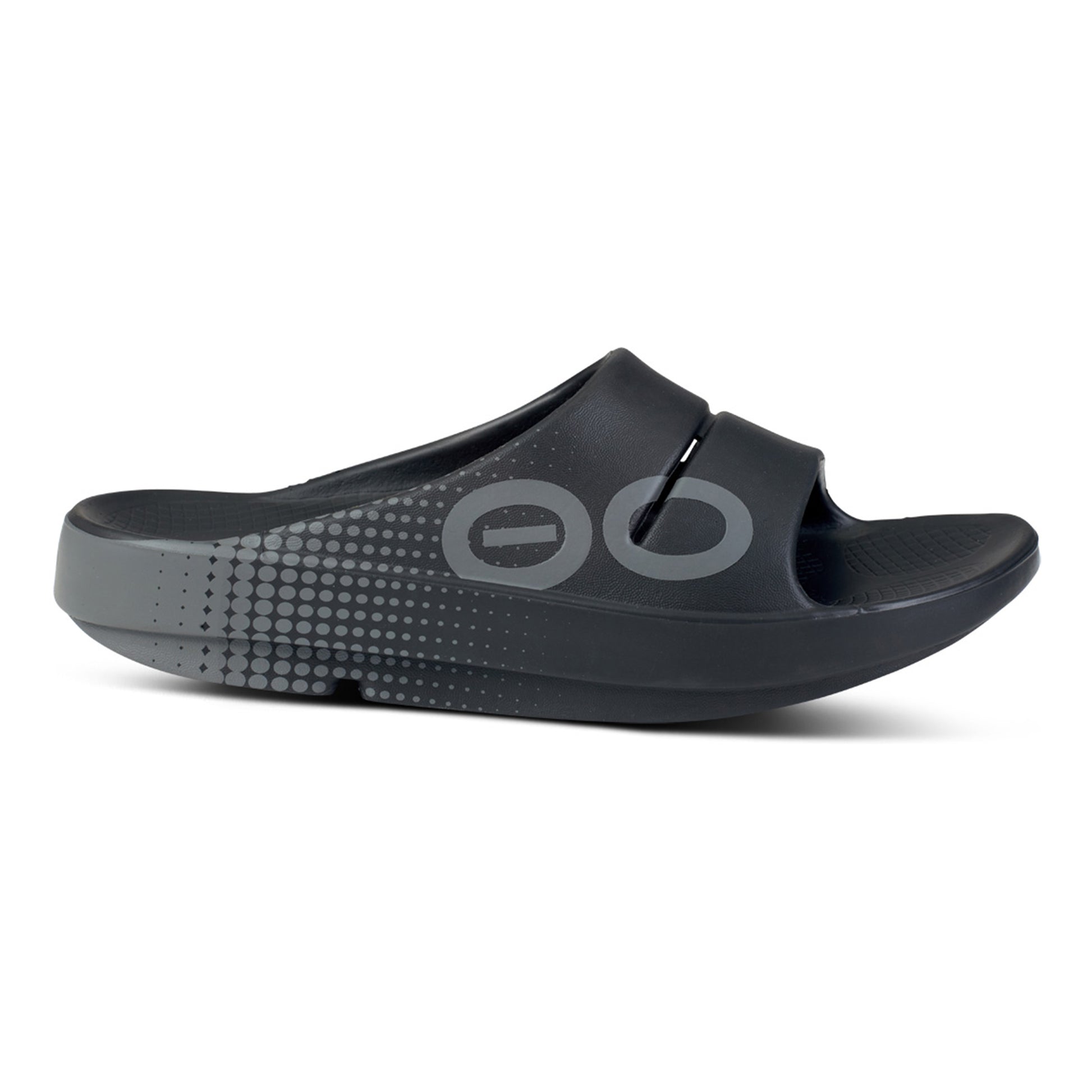 OOFOS Ooahh Sport Herstelschoenen Unisex - donkergrijs, wit