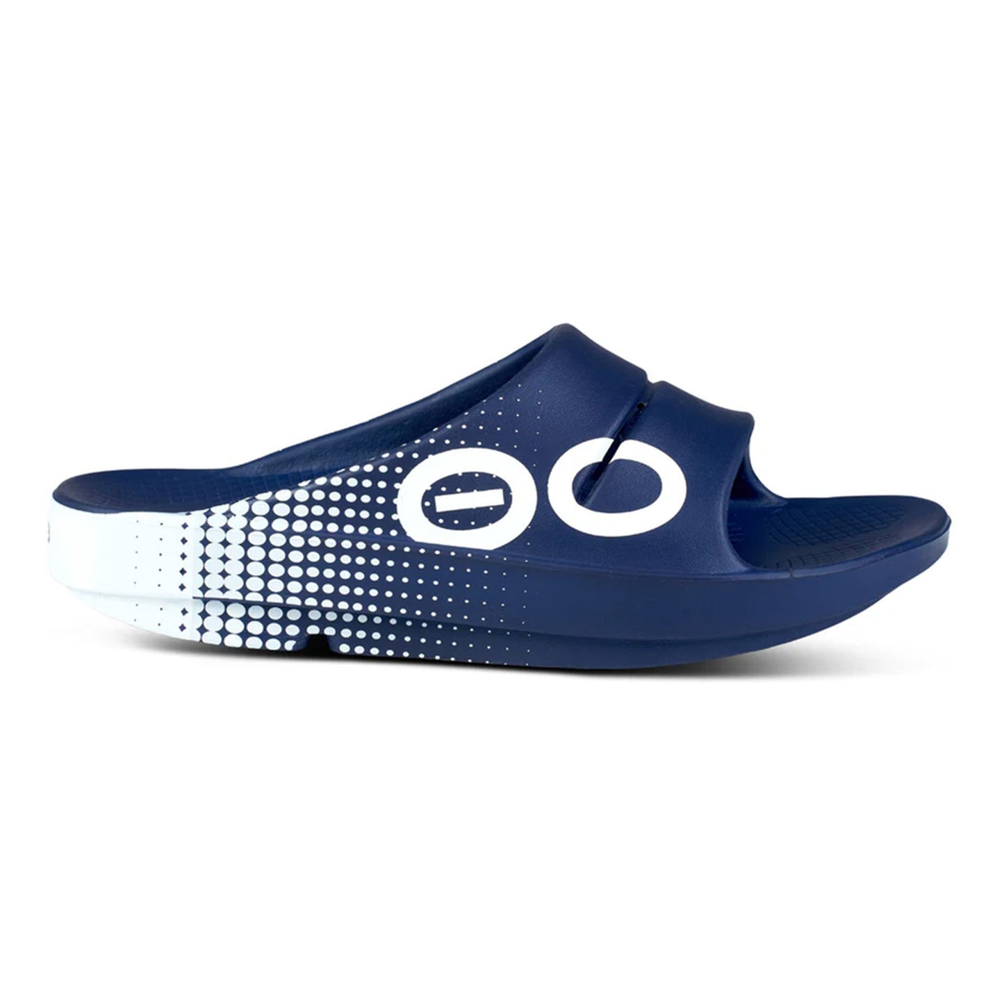 OOFOS Ooahh Sport Herstelschoenen Unisex - donkerblauw, wit