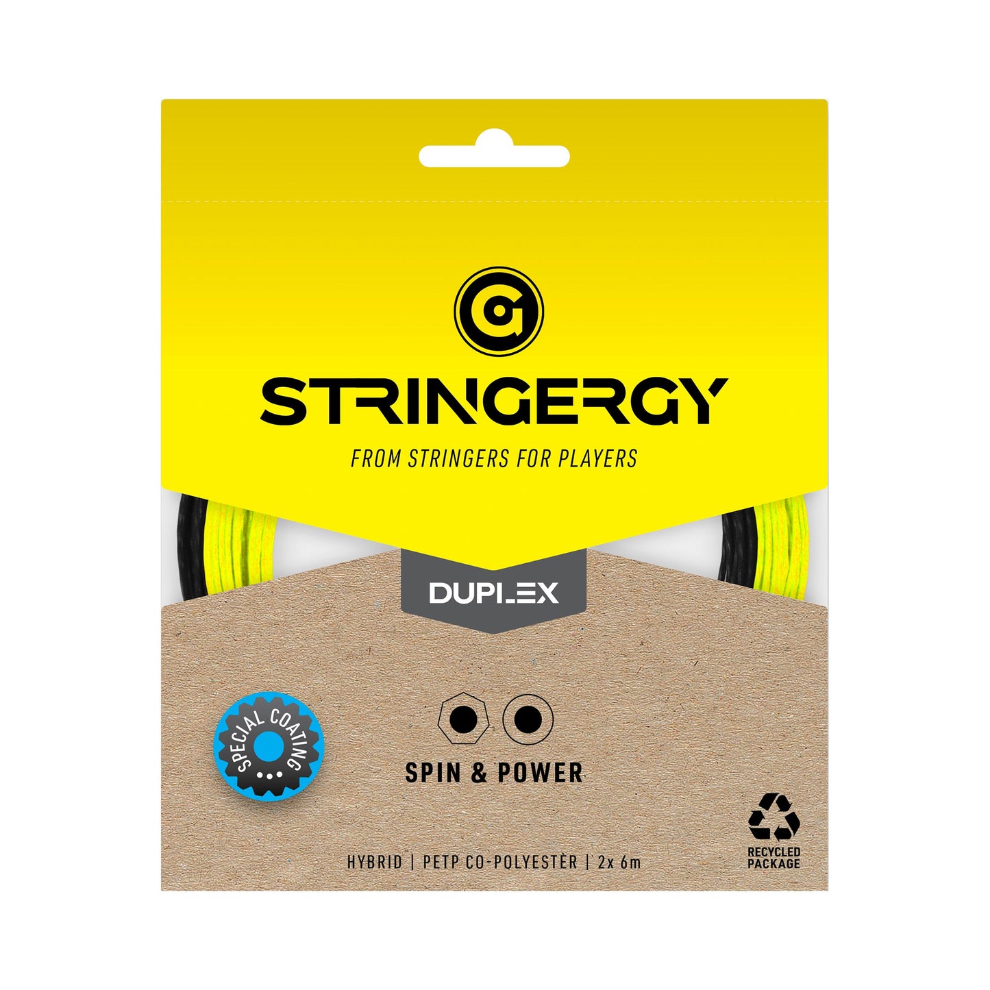 Stringergy Duplex Set Snaren 2x 6m-Zwart,Geel