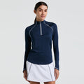 Solid Sun Protection Trainingsjack Dames-donkerblauw