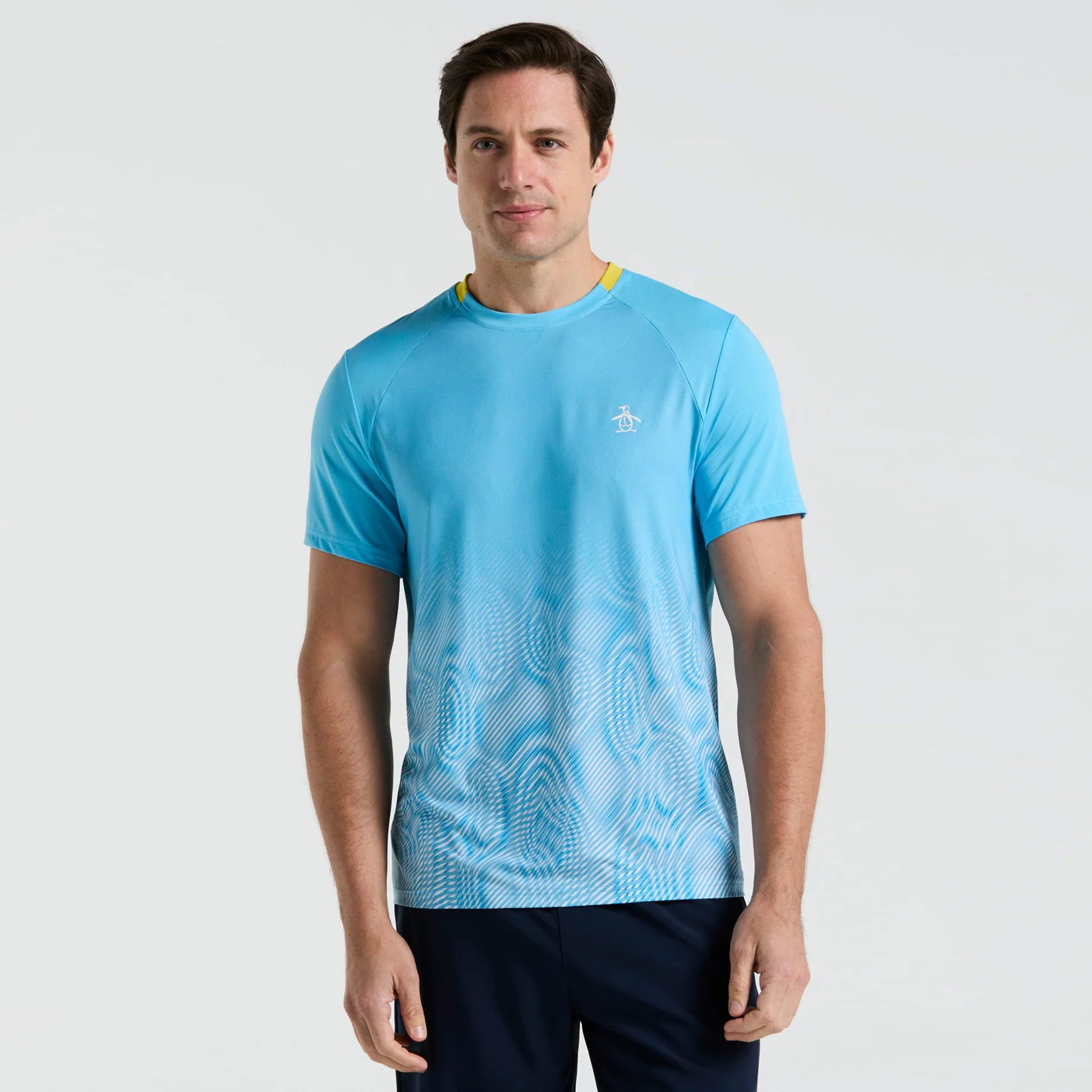 Original Penguin Performance Ombre T-shirt Heren-Lichtblauw