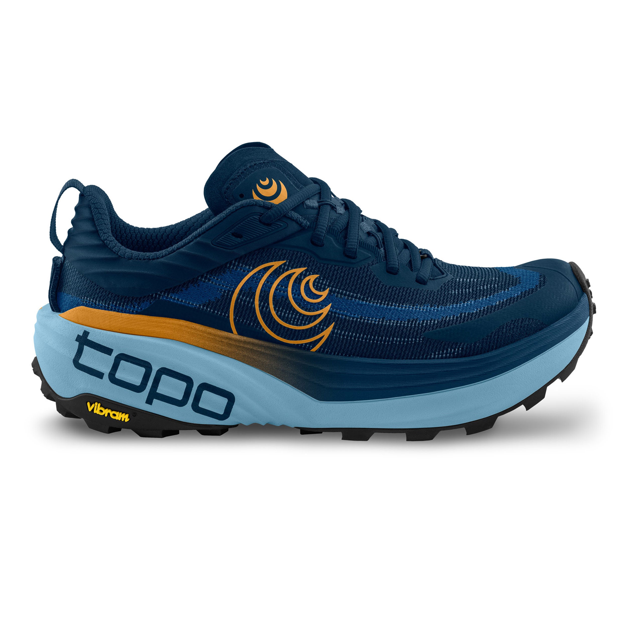 TOPO ATHLETIC Vista Trailschoen Heren - donkerblauw, oranje