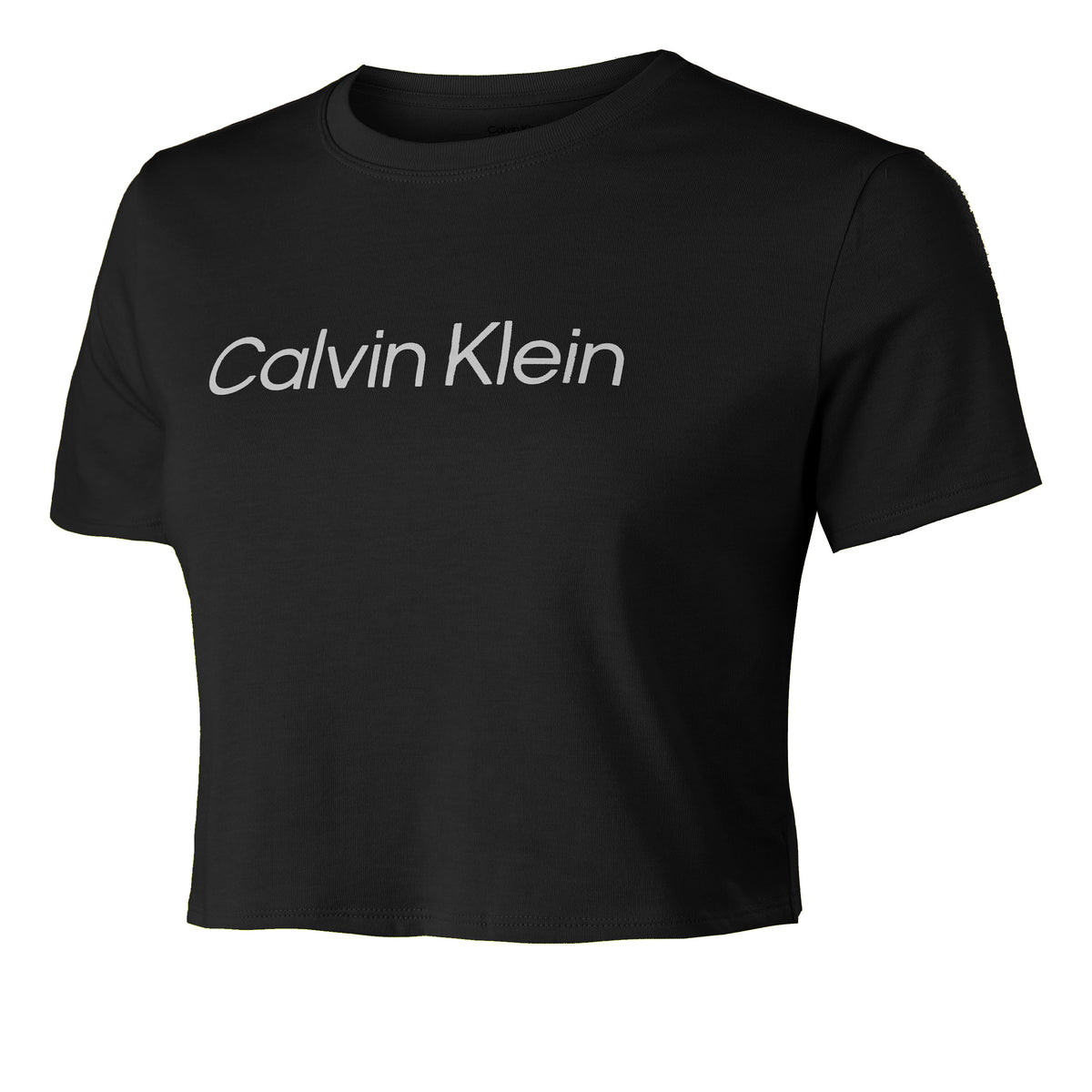 Calvin Klein Cropped T-shirt Dames - zwart,