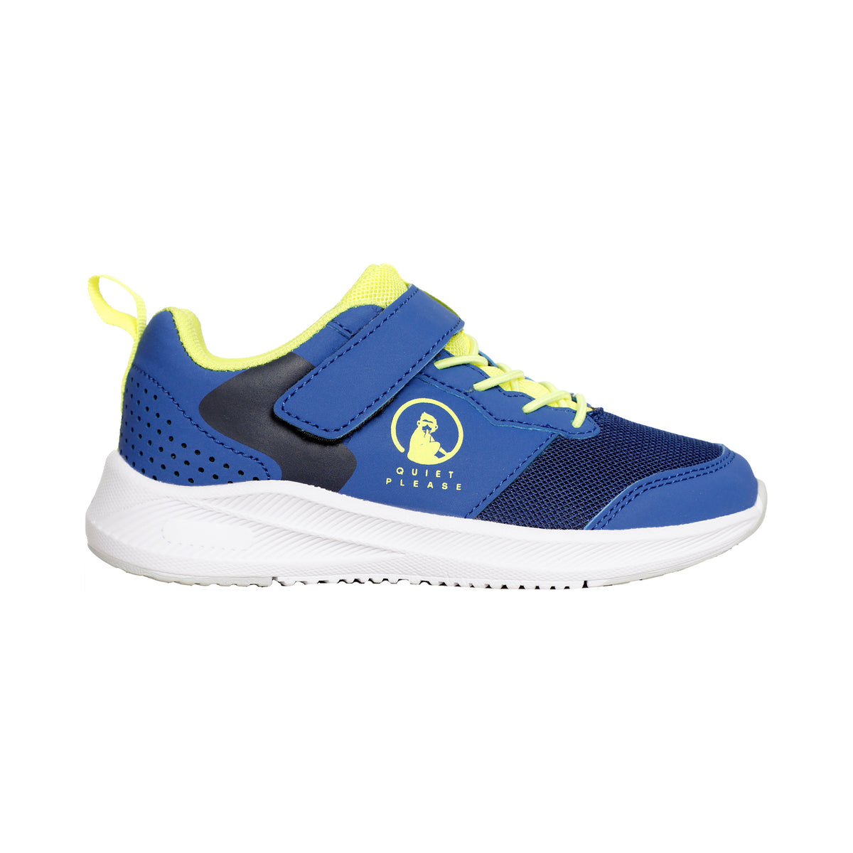 Quiet Please Courtstyler Velcro Allcourt Schoen Kinderen-Blauw,Geel