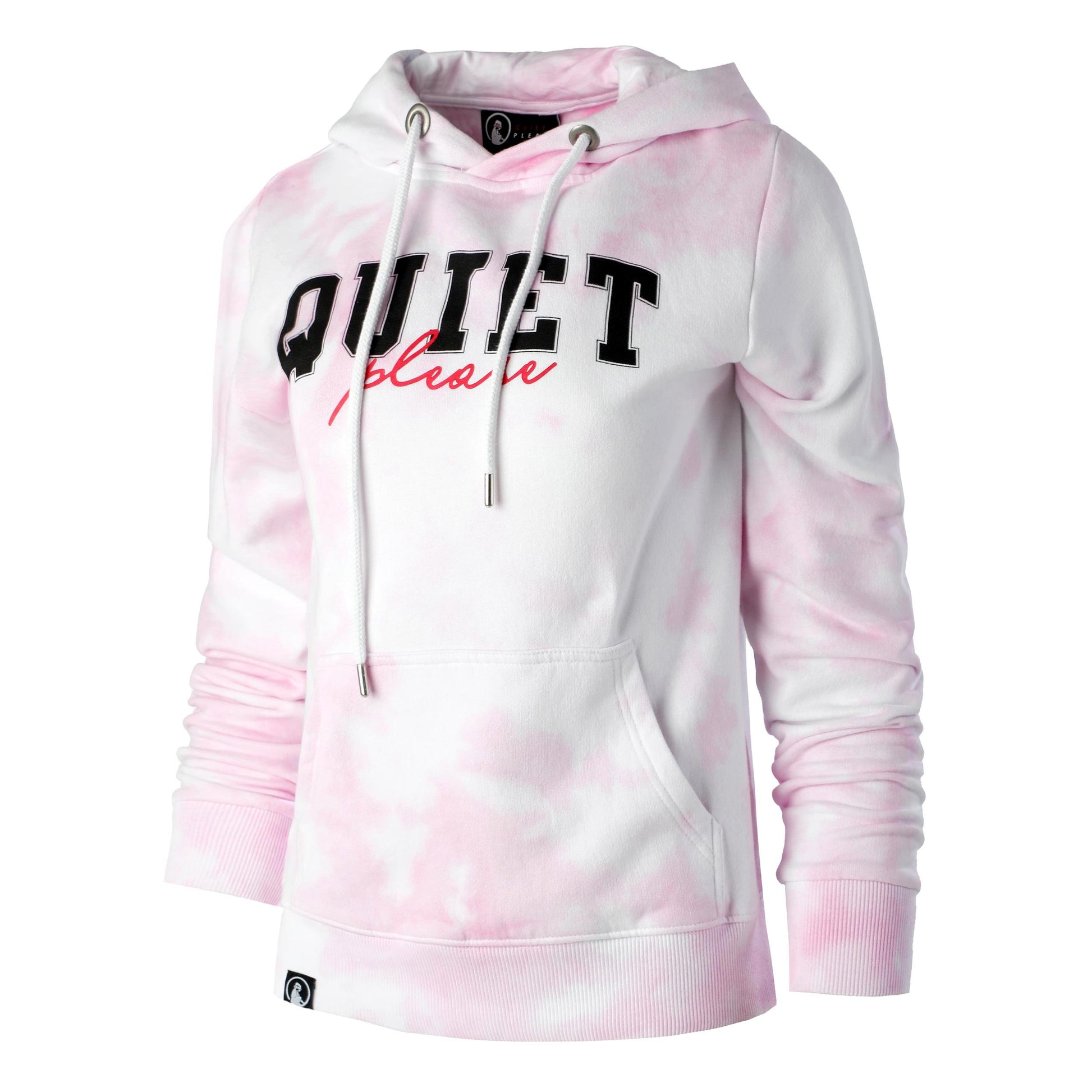 Quiet Please Tie Dye College Sweater met capuchon Dames - roze, veelkleurig
