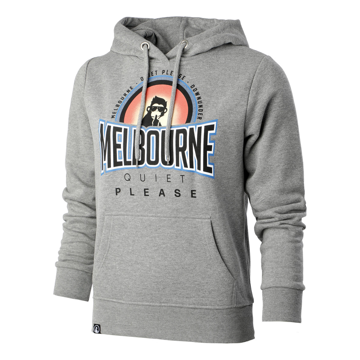 Quiet Please Melbourne Sunrise Sweater met capuchon Dames - grijs, veelkleurig