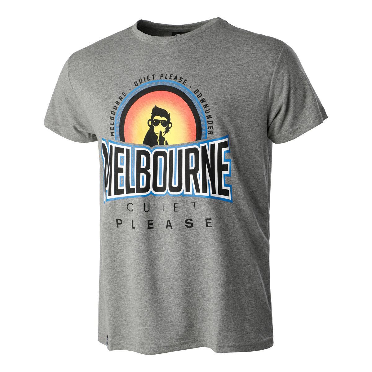 Quiet Please Melbourne Sunrise T-shirt Heren - grijs, veelkleurig