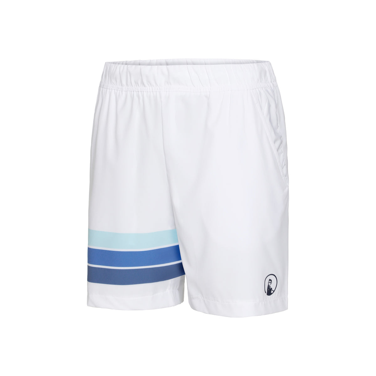 Quiet Please Ocean Block Stripe Smash Shorts Heren - wit, blauw