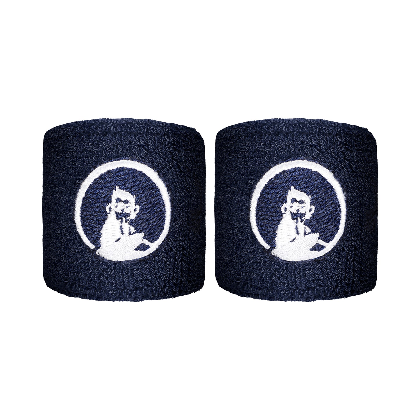 Quiet Please Zweetband Verpakking 2 stuks kort - blauw