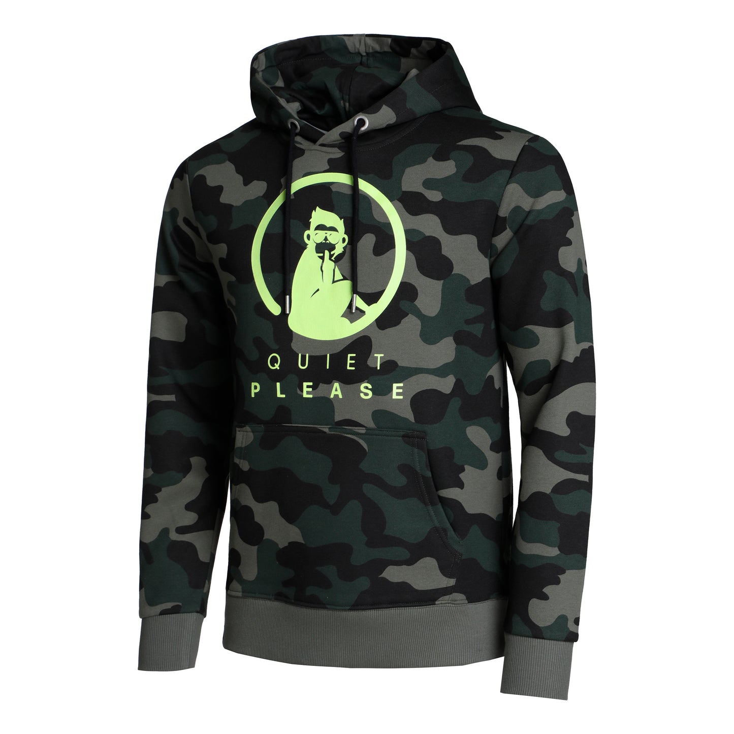 Quiet Please Advantage Logo Sweater met capuchon Heren - kaki, olijf