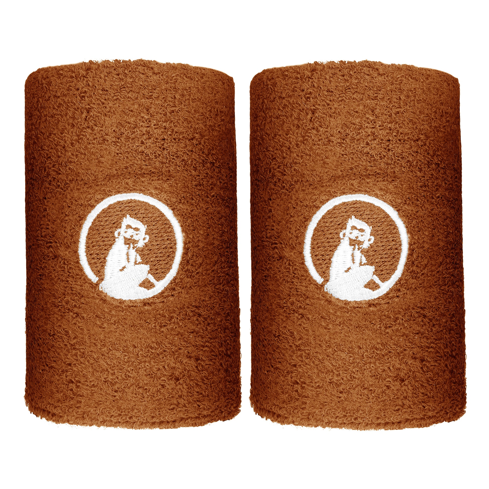 Quiet Please Zweetband Verpakking 2 stuks lang - bruin
