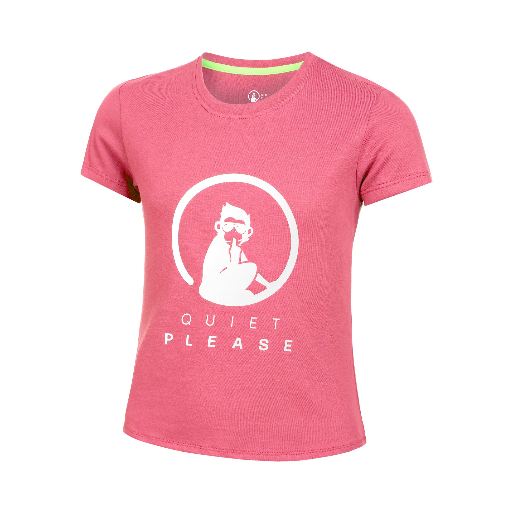 Quiet Please Baseline Logo T-shirt Meisjes-Pink