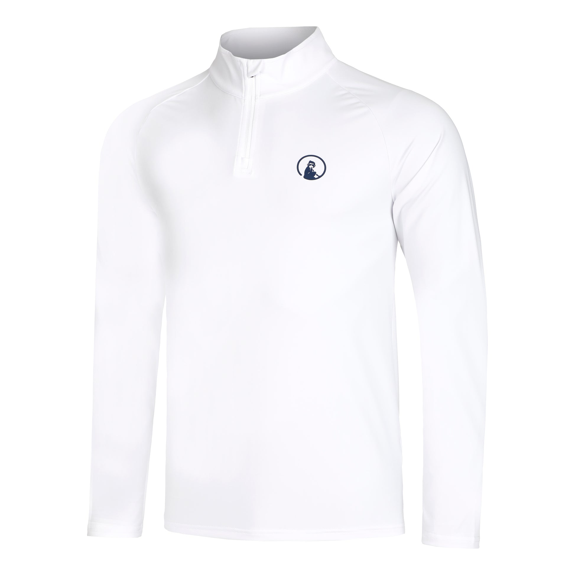 Quiet Please Big Serve 1/4 Zip Longsleeve Heren-Wit