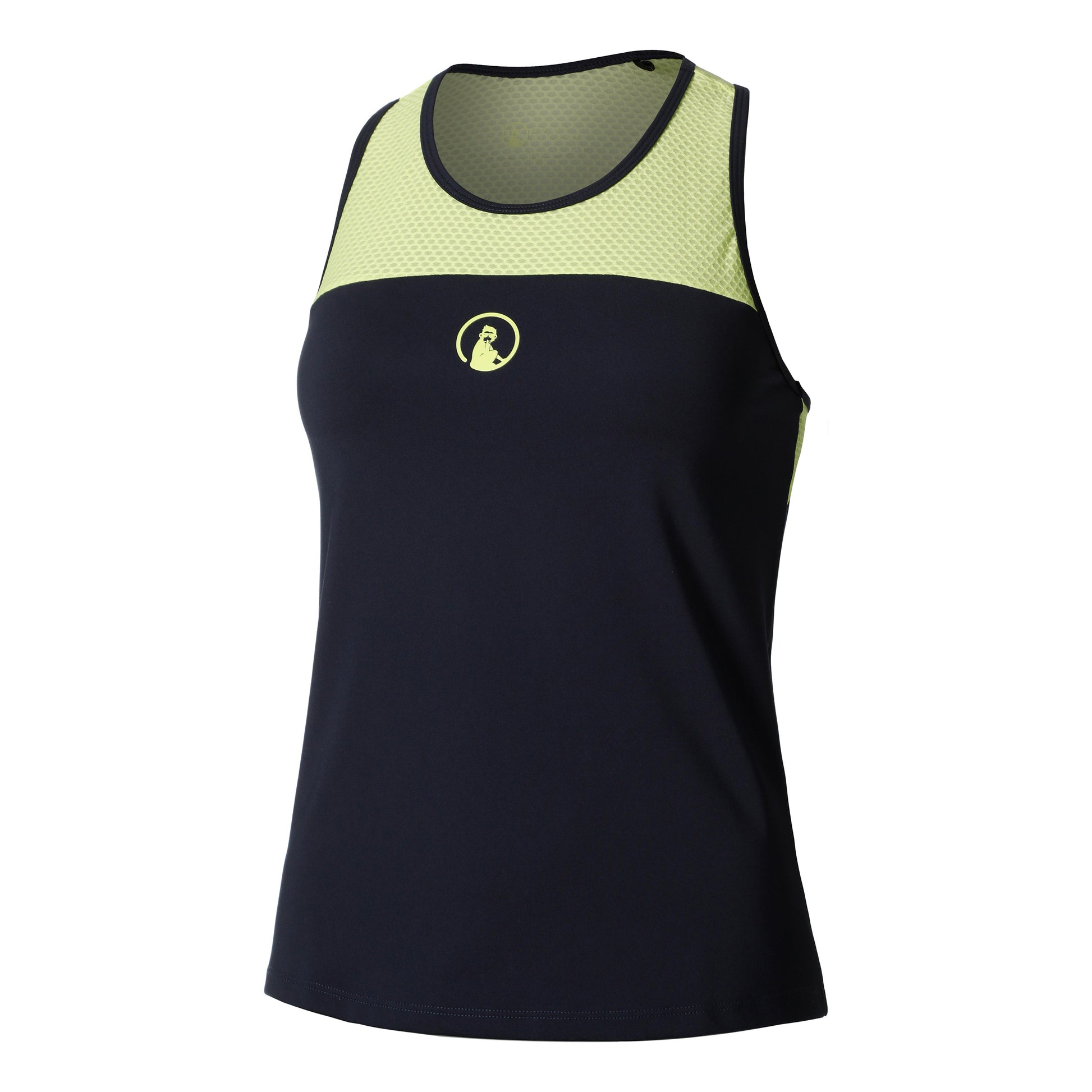 Quiet Please Perspectives Racerback Tanktop Dames-Donkerblauw