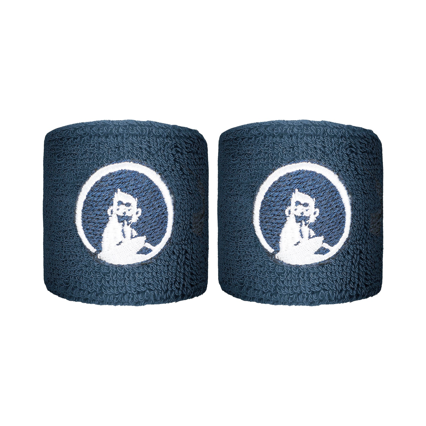 Quiet Please Zweetband Verpakking 2 stuks kort - blauwgrijs, wit
