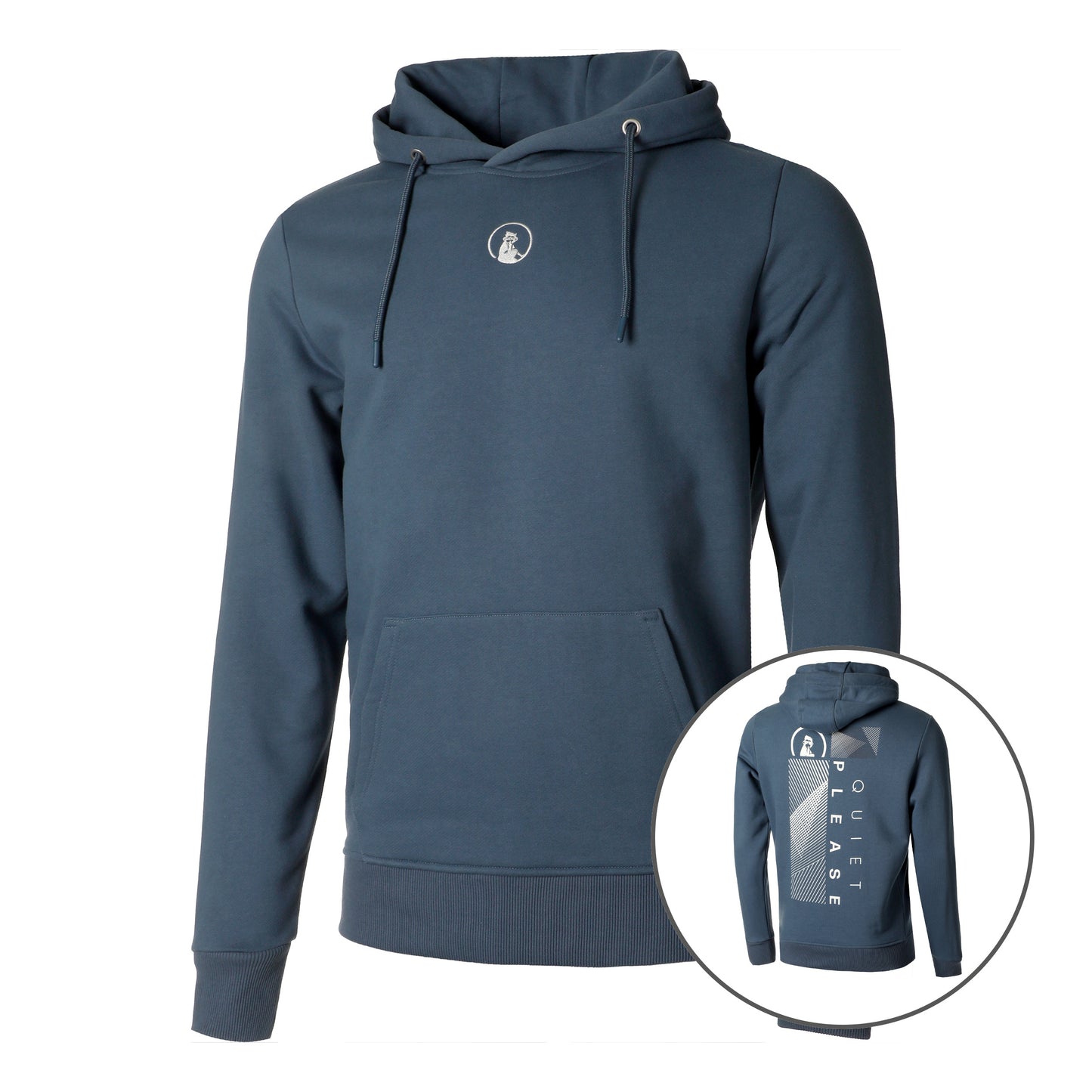 Quiet Please Tile Sweater met capuchon Heren - blauw,