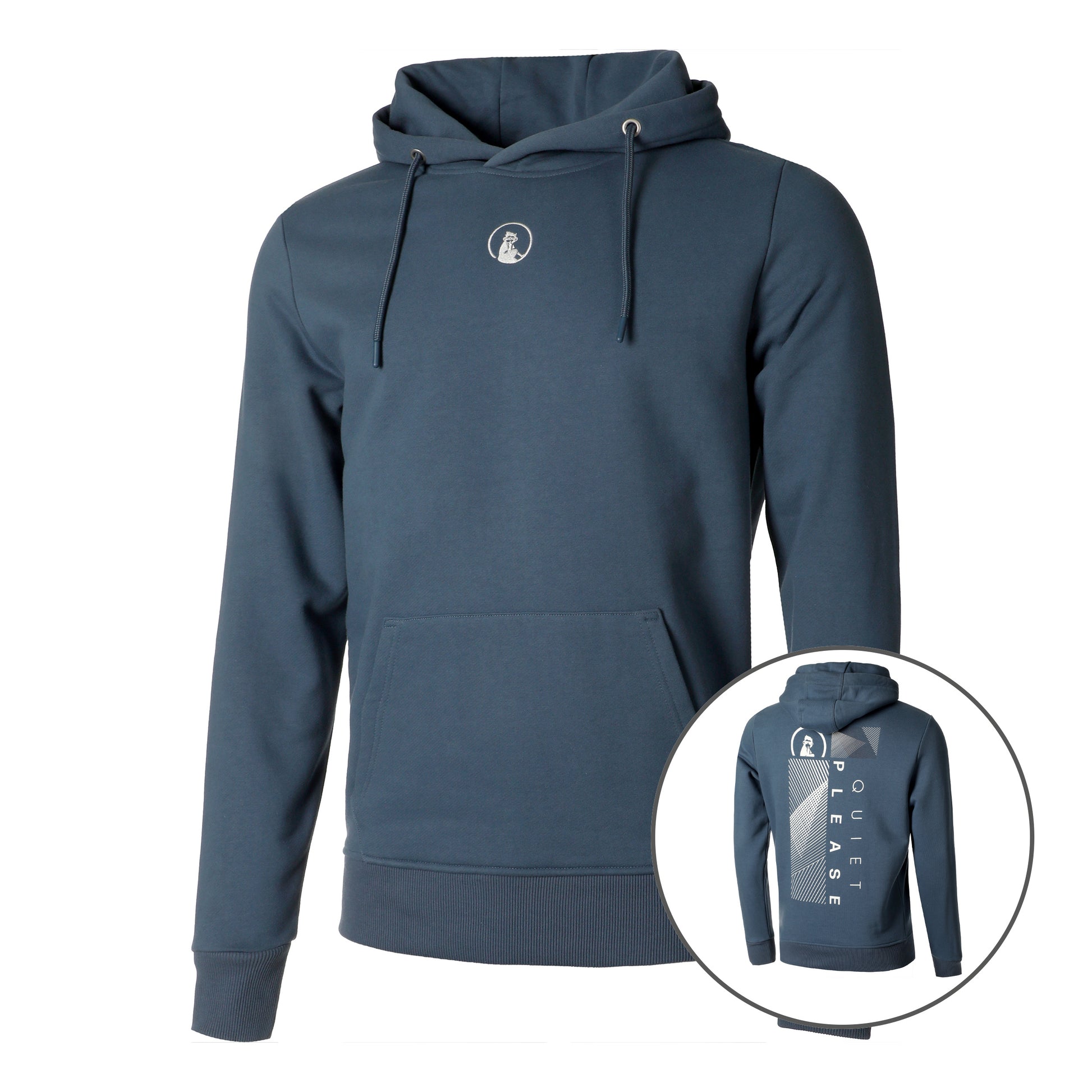 Quiet Please Tile Sweater met capuchon Heren - blauw,