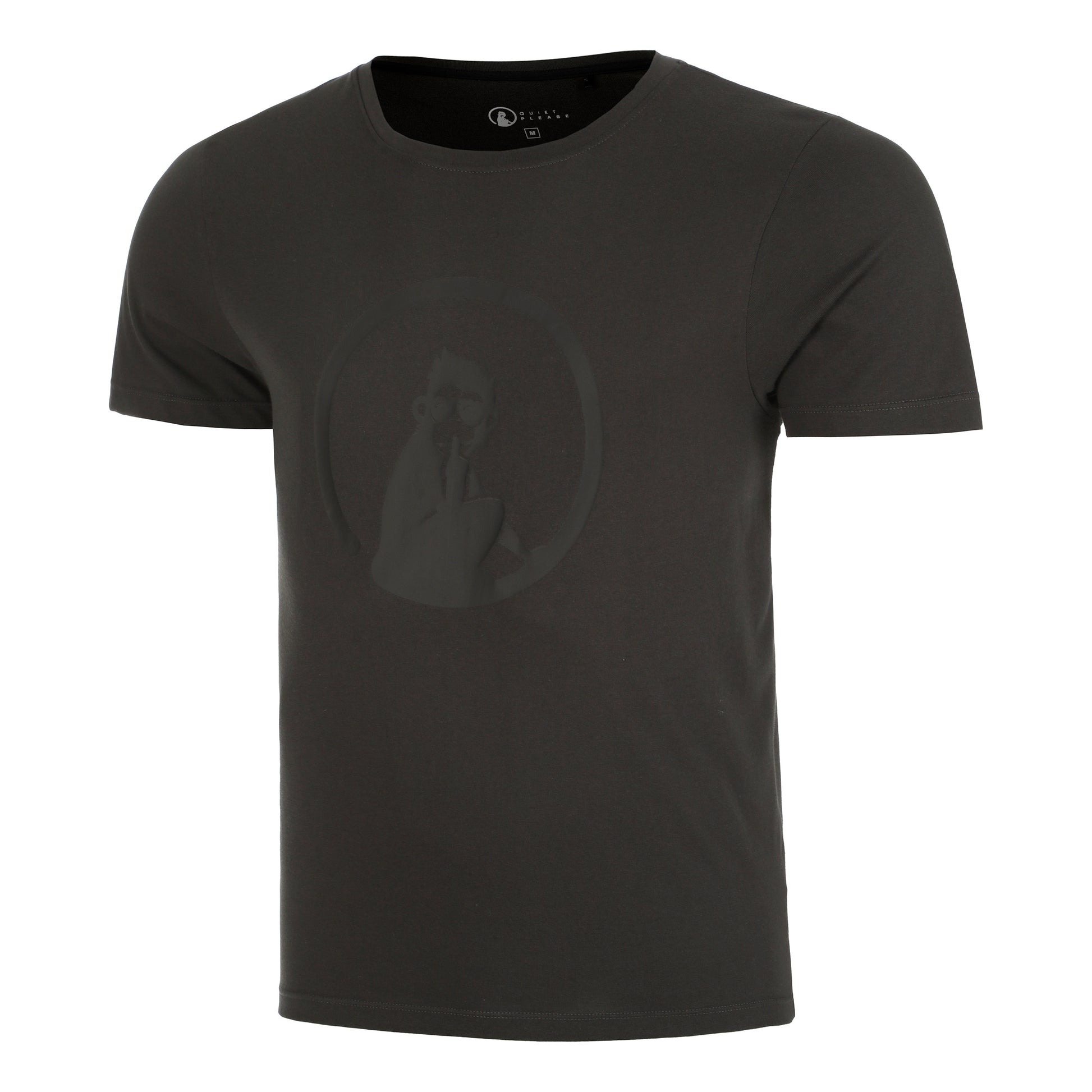 Quiet Please Trainings T-shirt Heren - antraciet,
