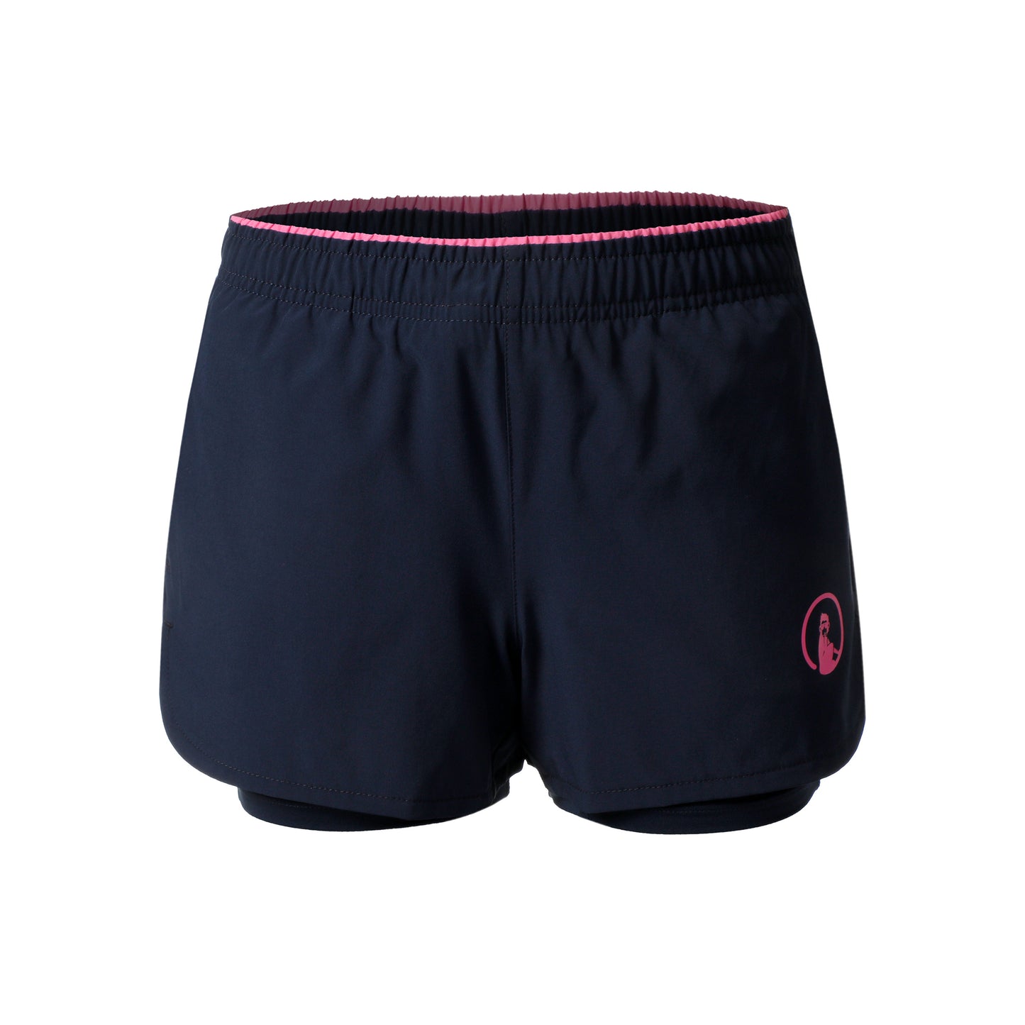 Quiet Please Point 2in1 Shorts Meisjes - donkerblauw, pink