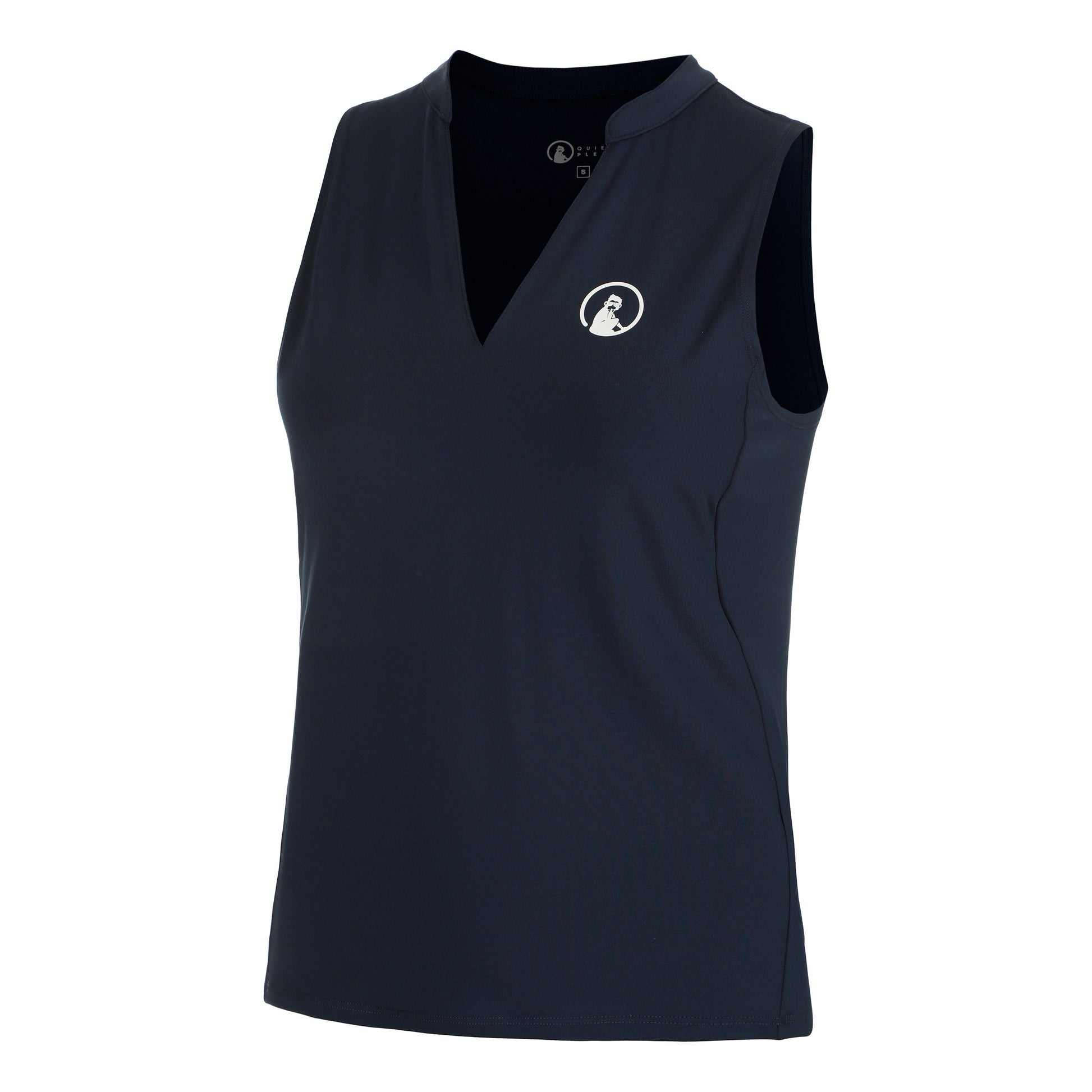 Quiet Please Slice Tanktop Dames-Donkerblauw