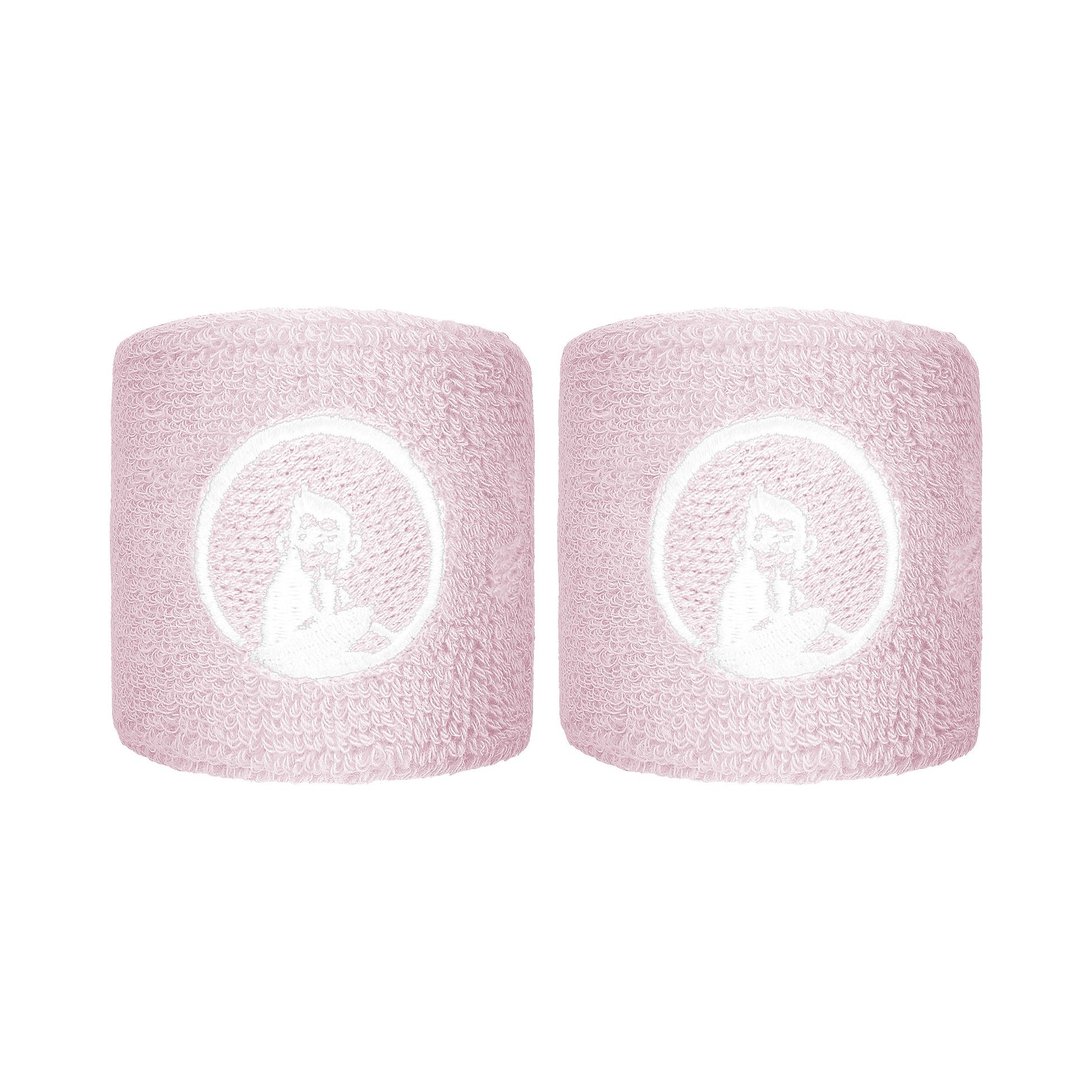Quiet Please Zweetband Verpakking 2 stuks kort - mauve, wit