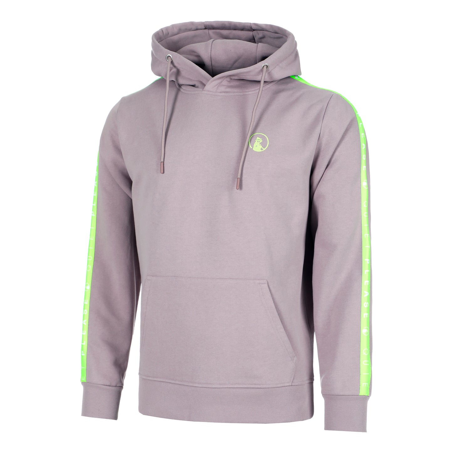 Quiet Please Mind Taped Sweater Met Capuchon Heren-Paars,Neongroen