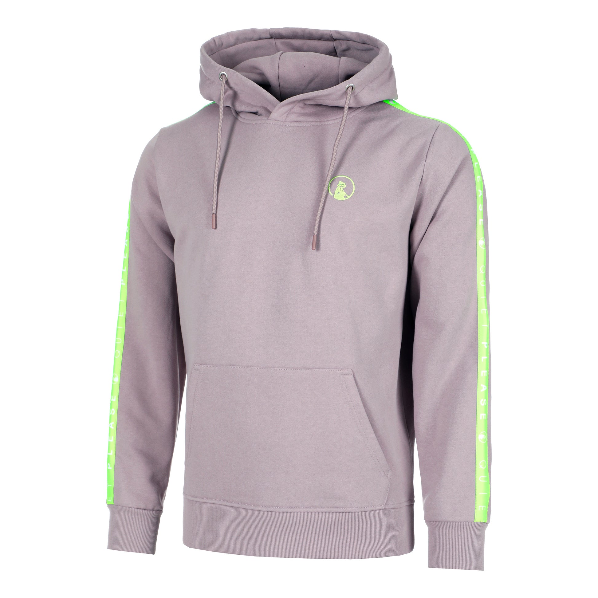 Quiet Please Mind Taped Sweater Met Capuchon Heren-Paars,Neongroen