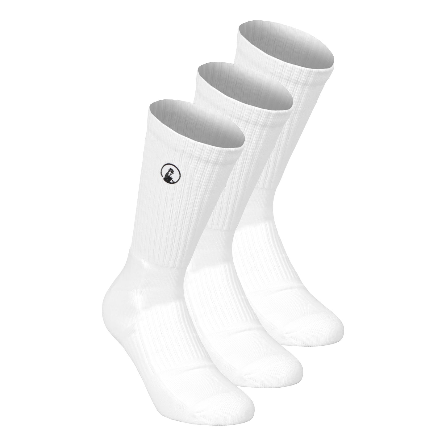 Quiet Please Performance Long Tennissokken Verpakking 3 Stuks-Wit