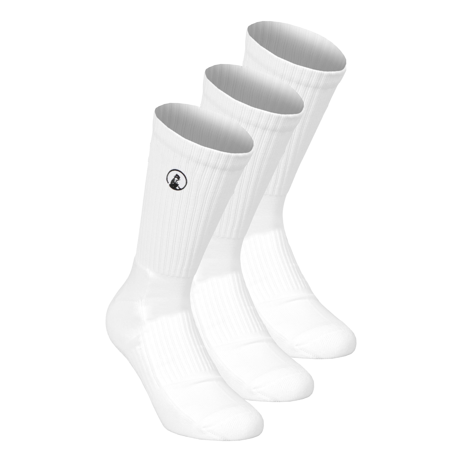 Quiet Please Performance Long Tennissokken Verpakking 3 Stuks-Wit