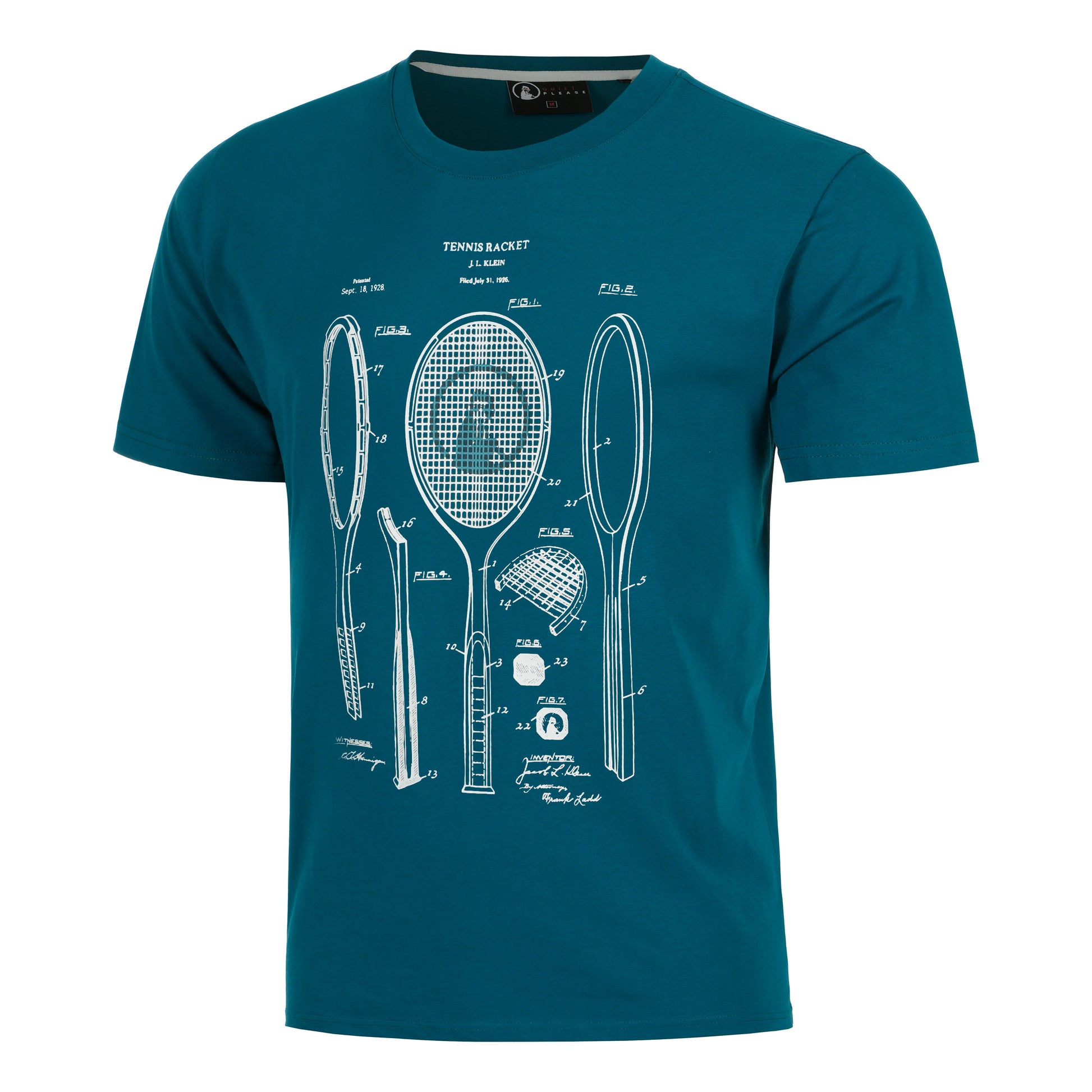 Quiet Please Create Rackitecture T-shirt Heren-Petrolblauw,Wit