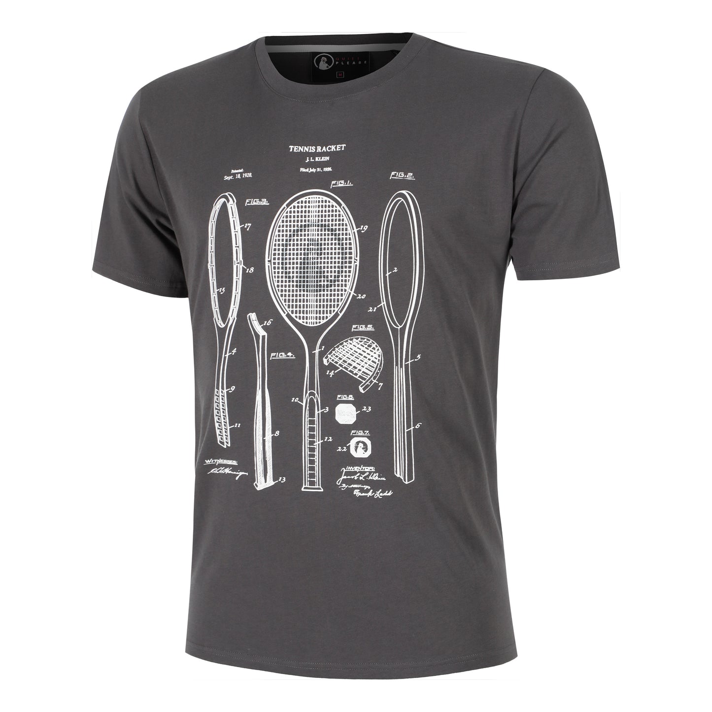 Quiet Please Endlessly Rackitecture T-shirt Heren-Antraciet,Wit