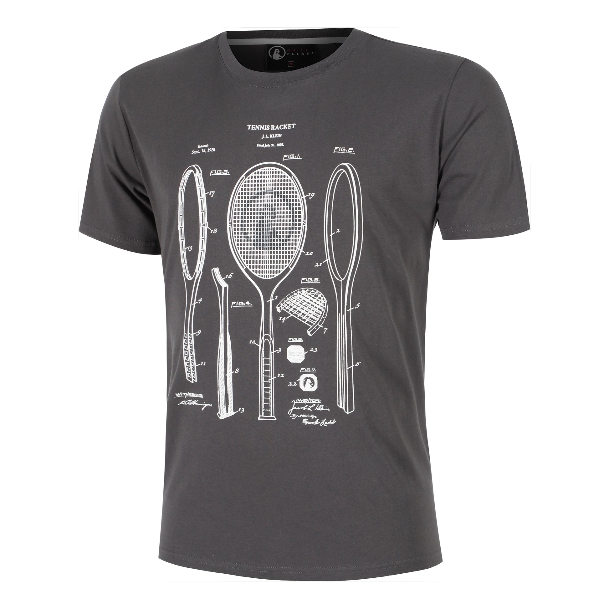Quiet Please Endlessly Rackitecture T-shirt Heren-Antraciet,Wit