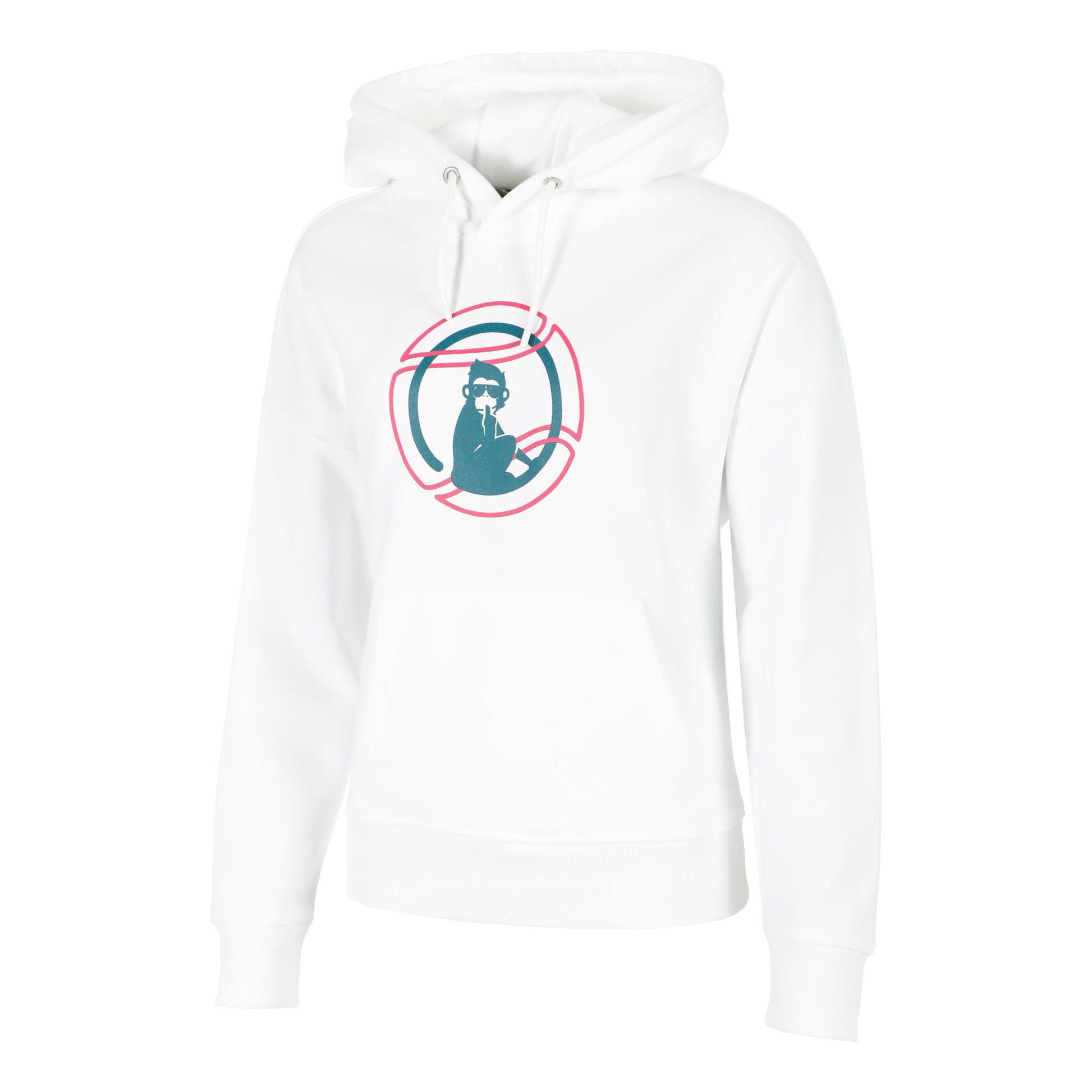 Quiet Please Create Sweater Met Capuchon Dames-Wit,Veelkleurig