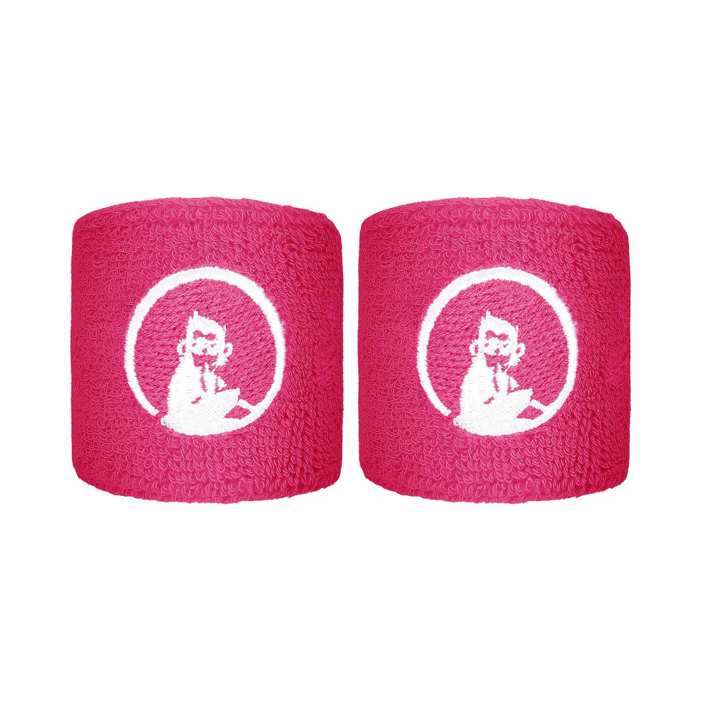 Quiet Please Zweetband Verpakking 2 stuks kort - roze