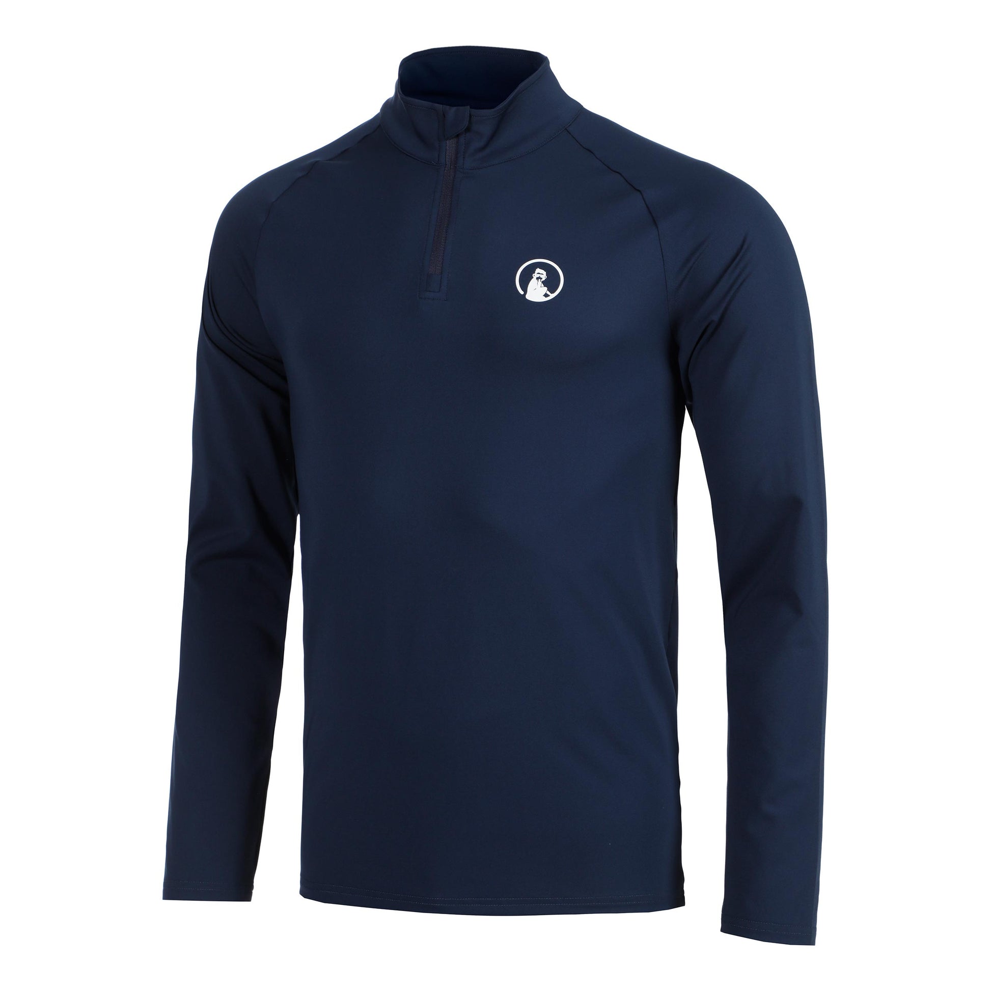 Quiet Please Big Serve 1/4 Zip Longsleeve Heren-donkerblauw